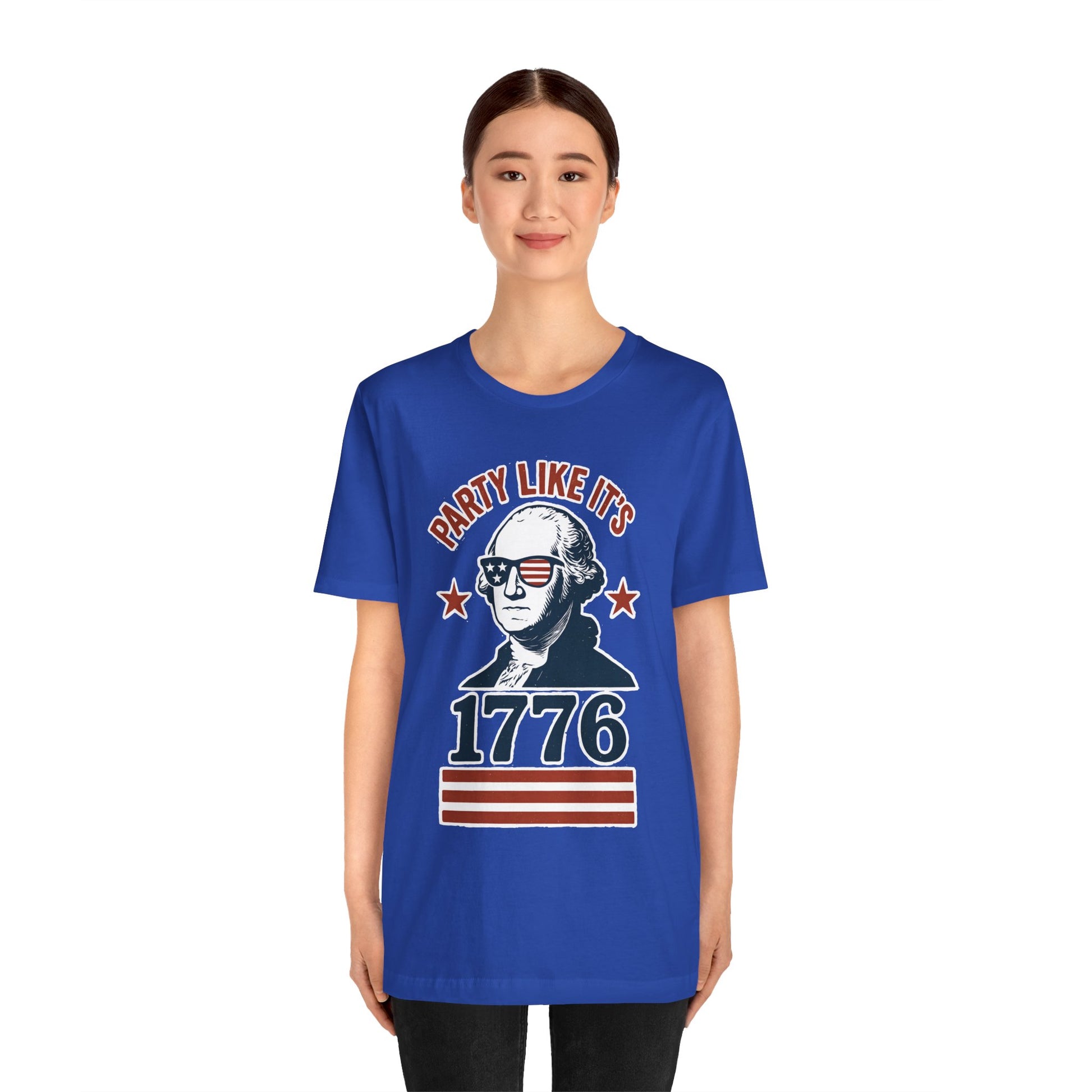 Party Like It's 1776 T-Shirt – Funny 4th of July Tee with George Washington Graphic - WhimSpin - https://whimspin.com