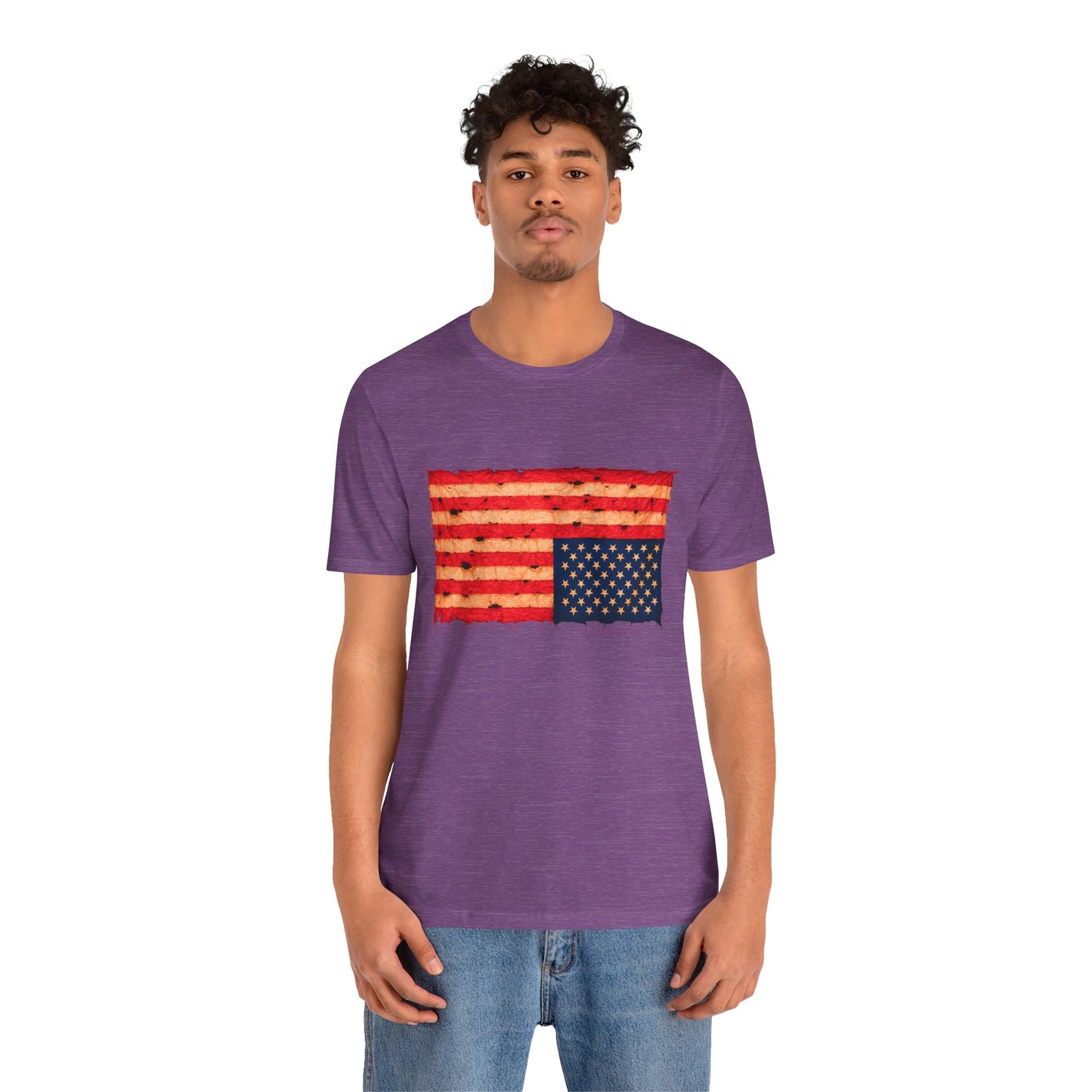 Inverted Flag Distress T-Shirt – Symbolic Upside Down Flag Design