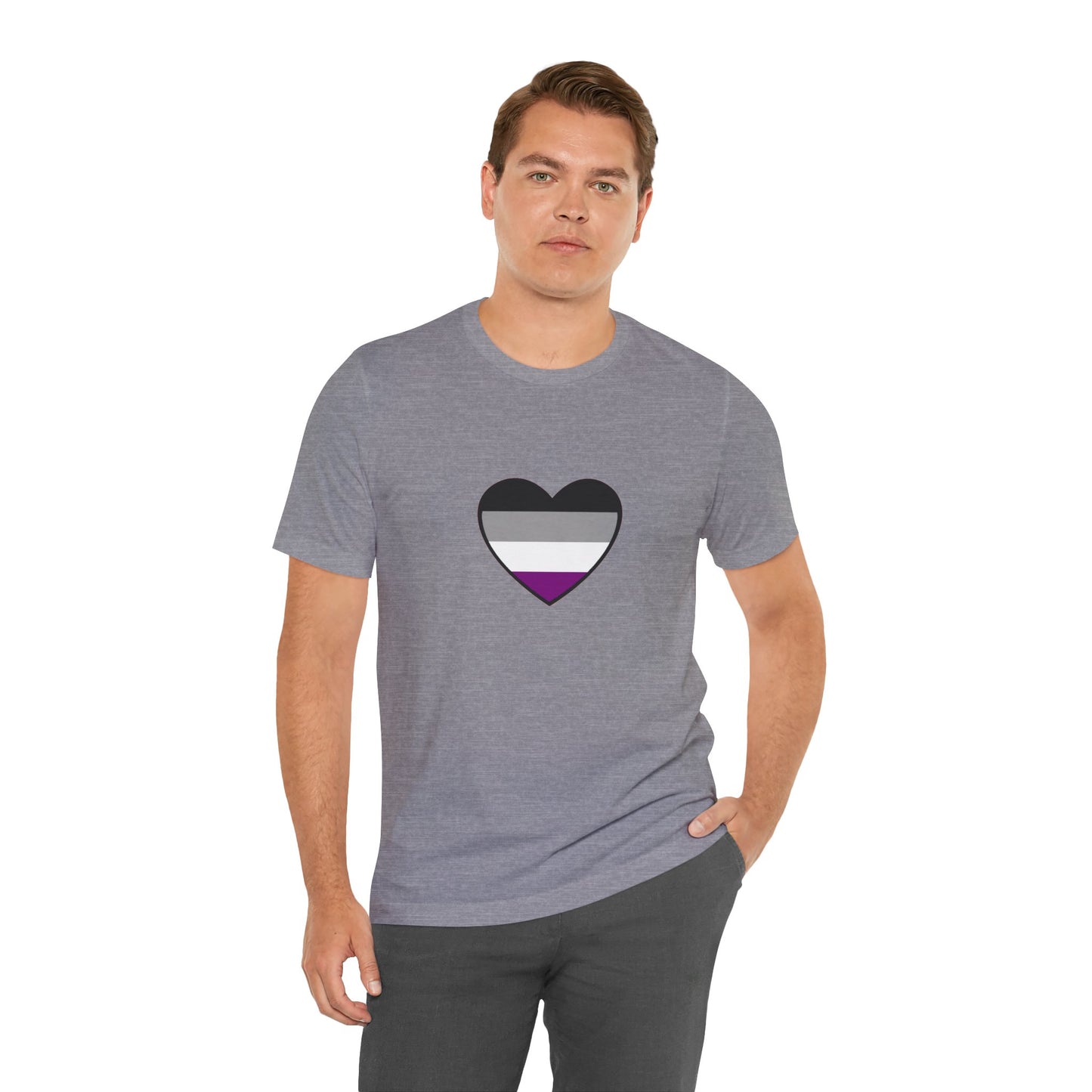 Asexual Pride Flag Heart T-Shirt – Ace Flag LGBTQ+ Graphic Tee - WhimSpin - https://whimspin.com
