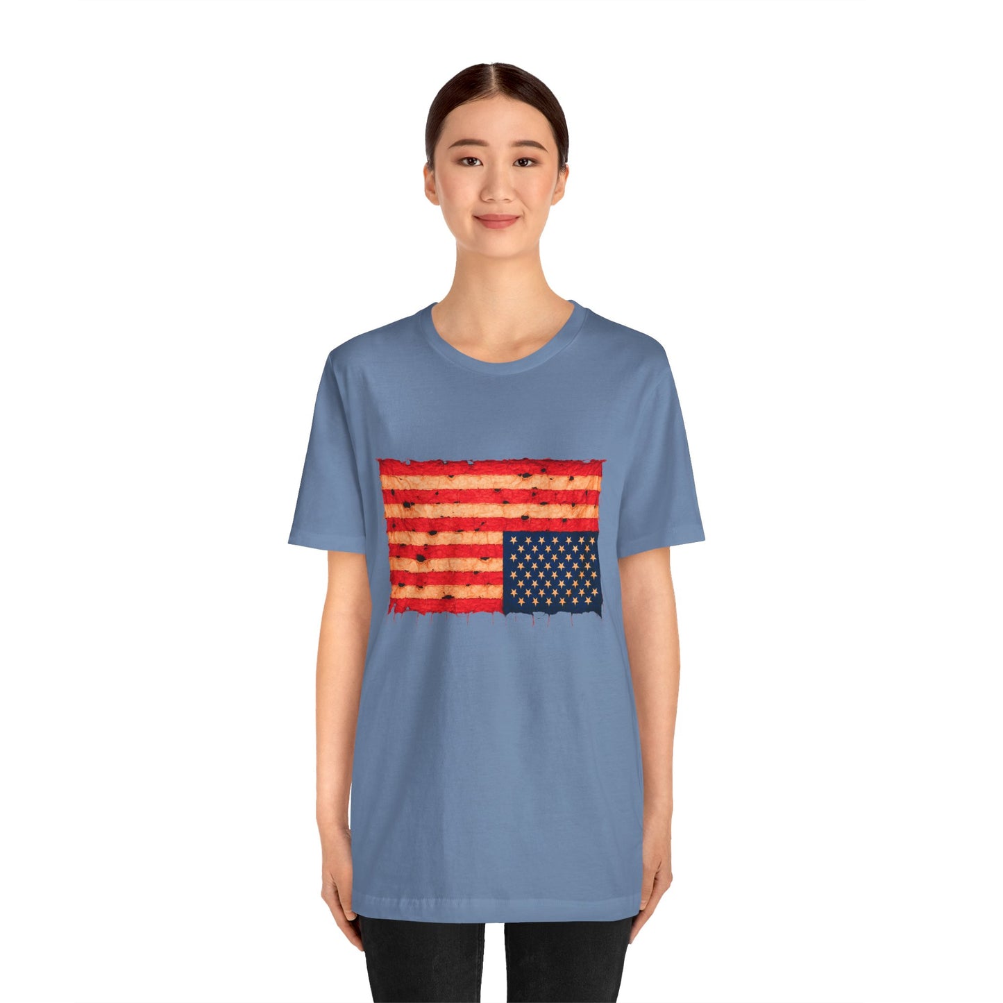 Inverted Flag Distress T-Shirt – Symbolic Upside Down Flag Design