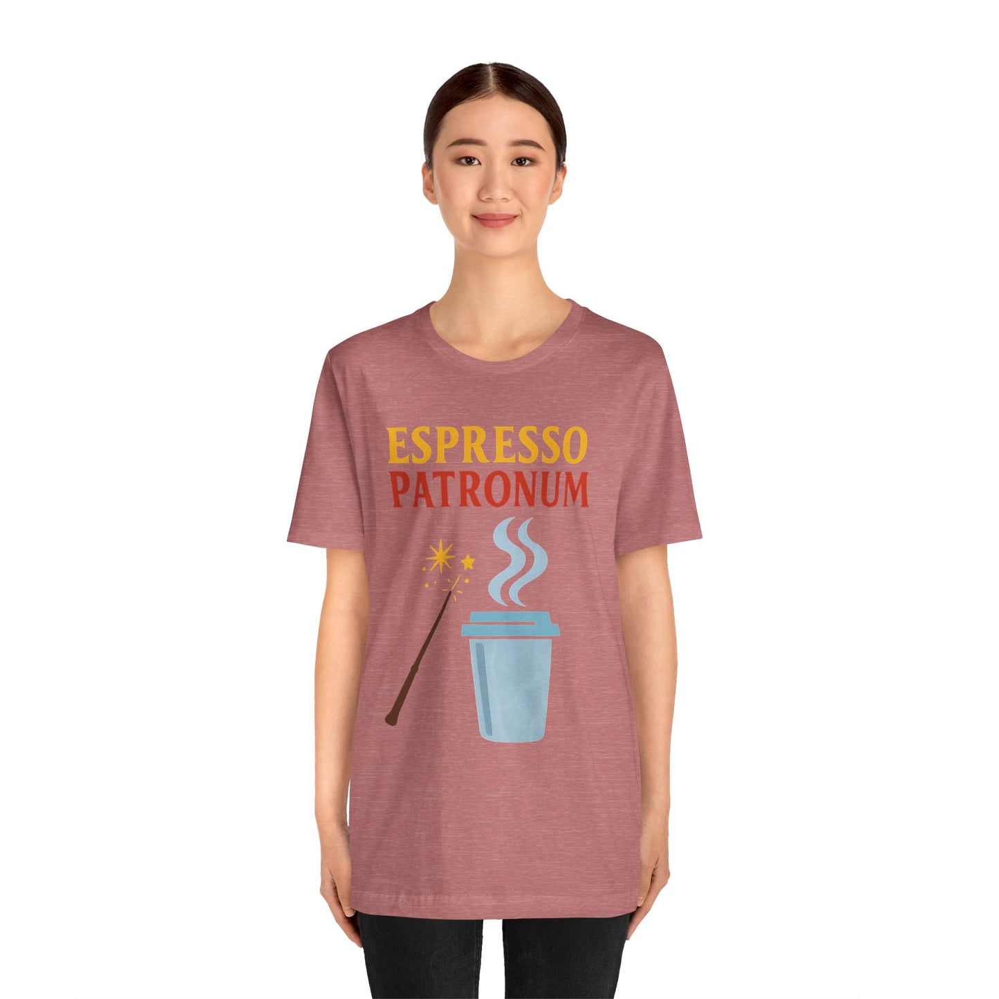 Espresso Patronum T-Shirt – Funny Coffee & Wizard Parody Tee