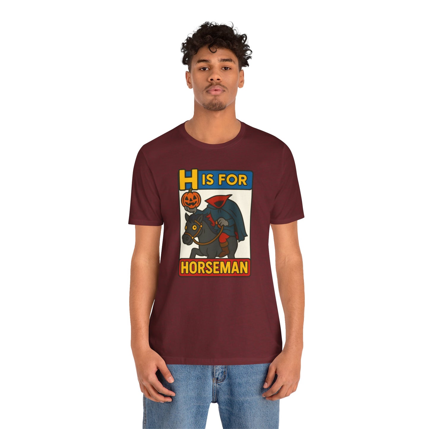 H Is for Horseman Shirt – Headless Horseman Halloween Tee