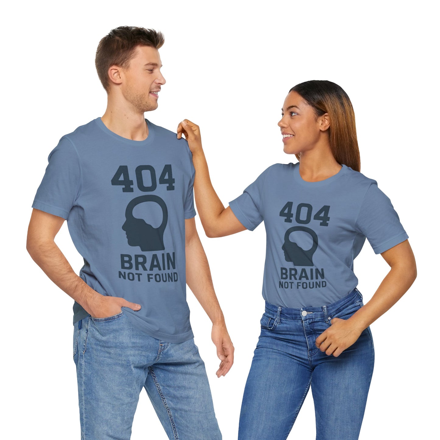 404 Brain Not Found T-Shirt – Techie Humor for Nerds & Geeks