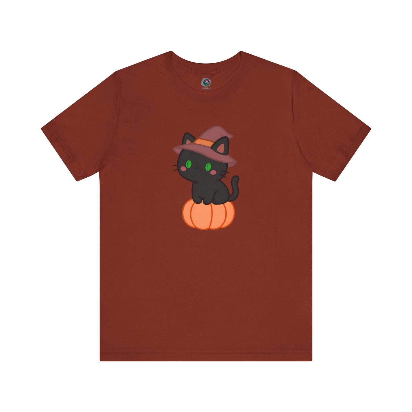 Halloween Cat Shirt – Cute Cat on a Pumpkin Graphic Tee