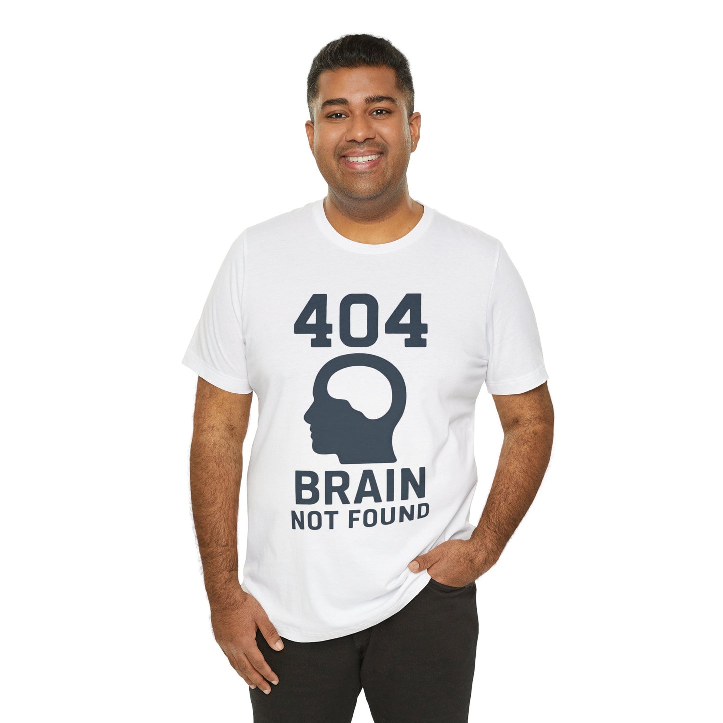 404 Brain Not Found T-Shirt – Techie Humor for Nerds & Geeks
