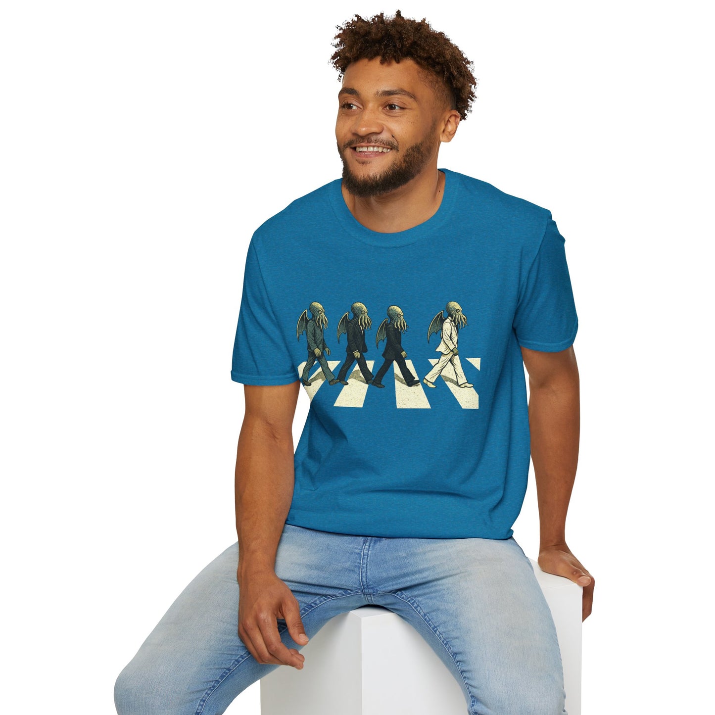 Cthulhu Crossing T-Shirt – Beatles Abbey Road Parody Tee | WhimSpin - WhimSpin - https://whimspin.com