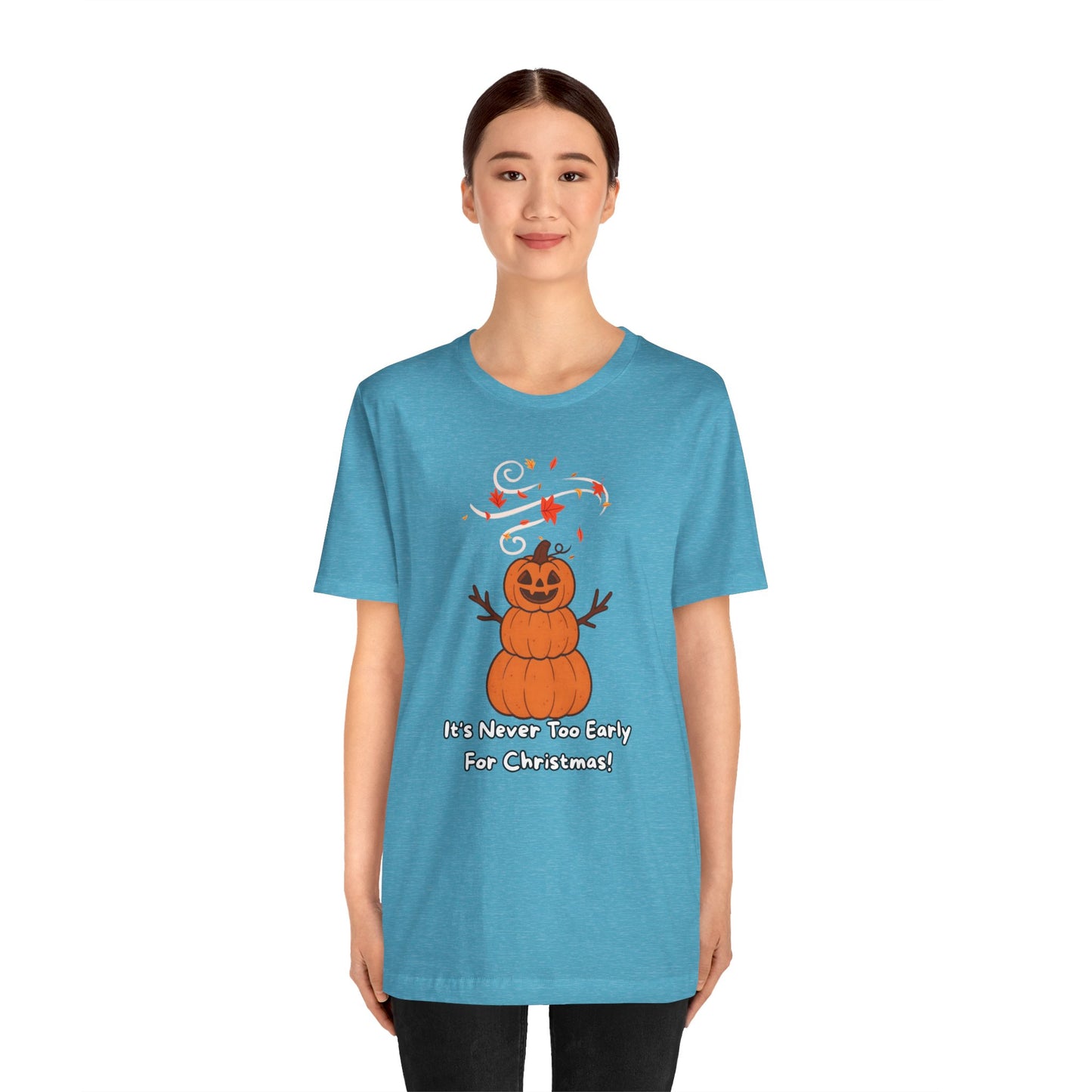 Pumpkin Snowman Shirt – Funny Halloween Christmas Mashup Tee