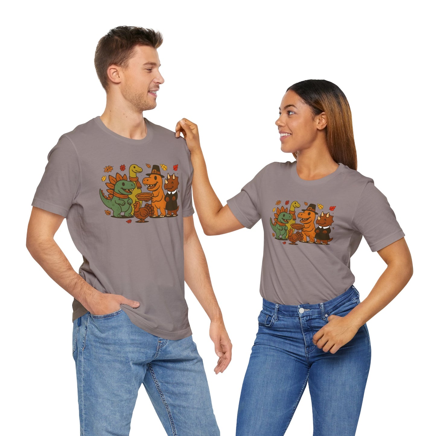 Thanksgiving Dinosaur T-Shirt – Funny Dino Thanksgiving Tee