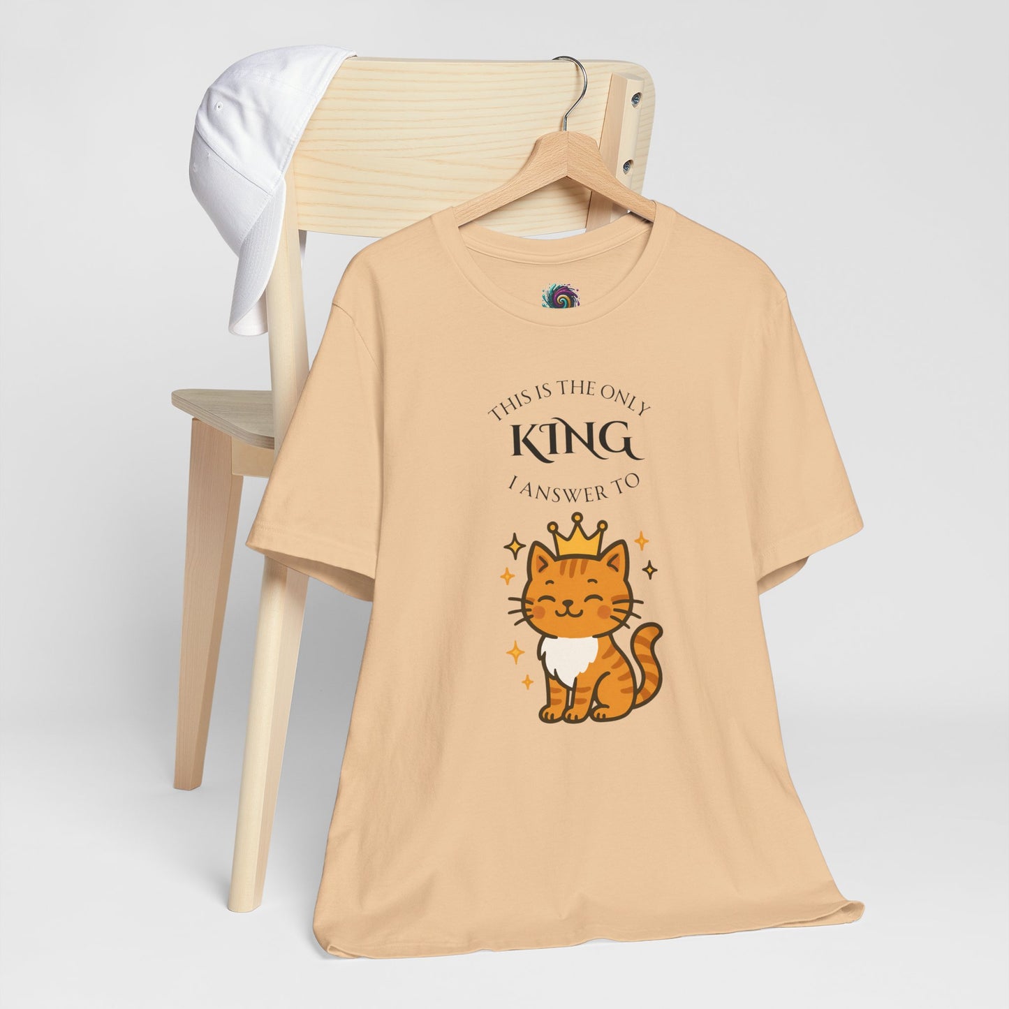 "The Only King I Answer To" T-Shirt – Cute Cat Lady Tee - WhimSpin - https://whimspin.com