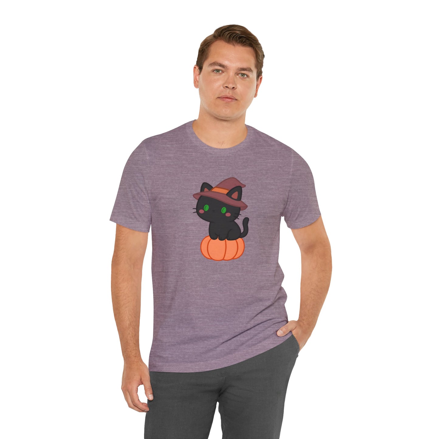 Halloween Cat Shirt – Cute Cat on a Pumpkin Graphic Tee