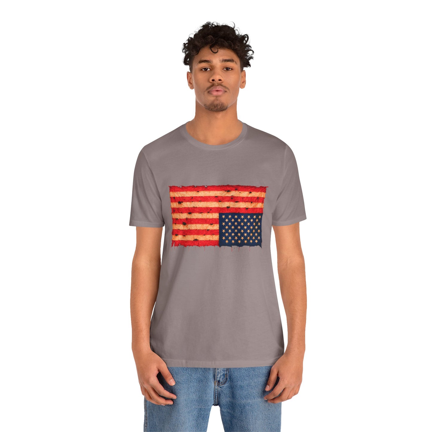 Inverted Flag Distress T-Shirt – Symbolic Upside Down Flag Design