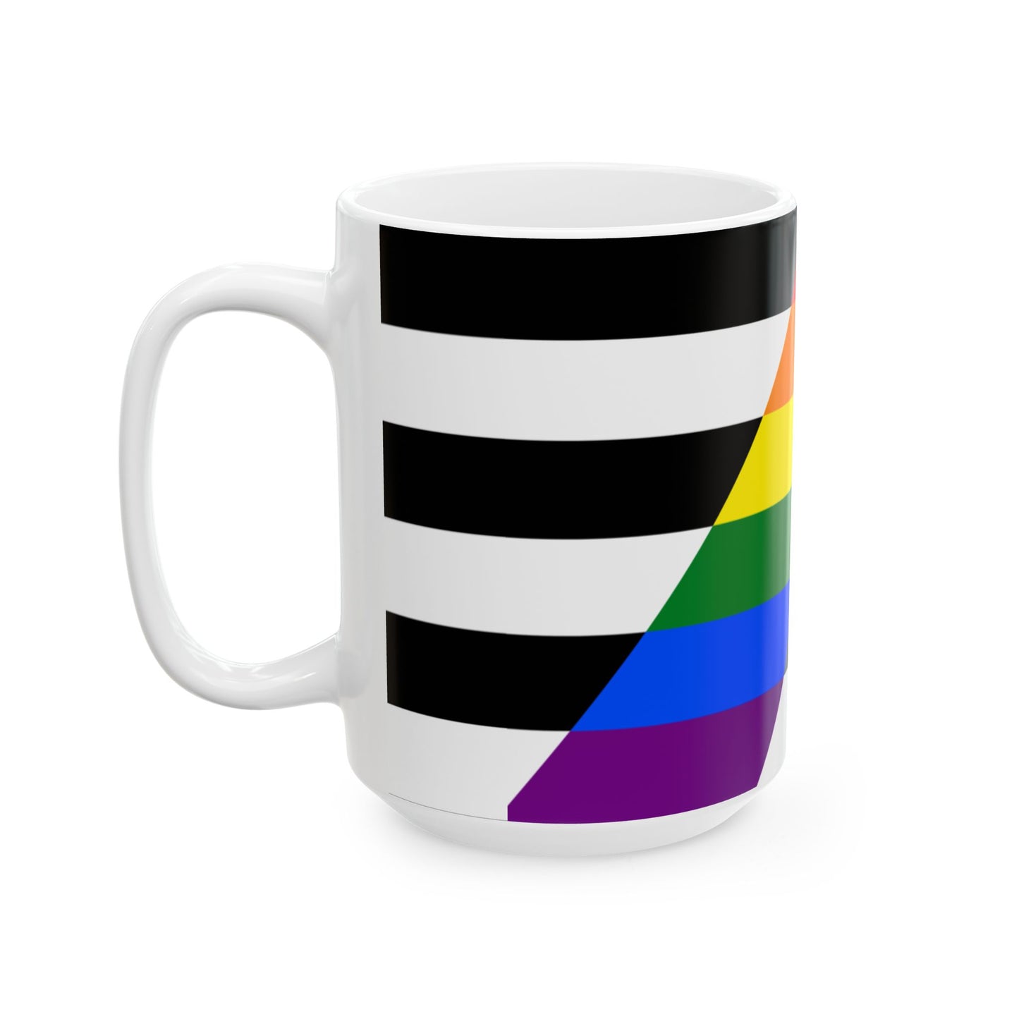 Straight Ally Pride Flag Mug – Rainbow “A” Coffee Cup