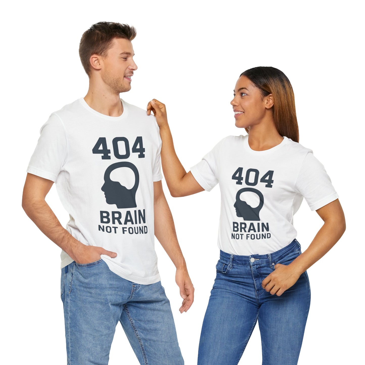 404 Brain Not Found T-Shirt – Techie Humor for Nerds & Geeks