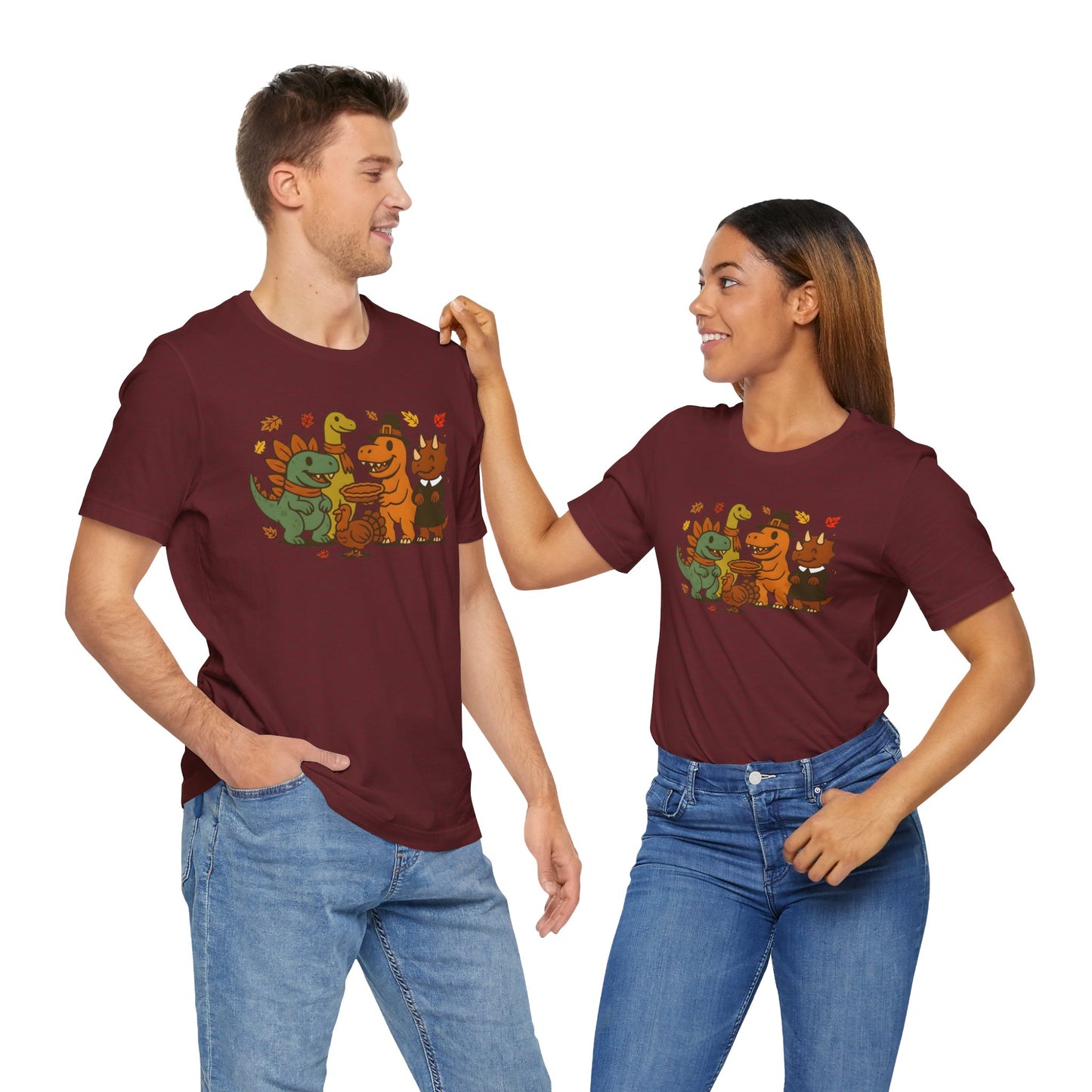 Thanksgiving Dinosaur T-Shirt – Funny Dino Thanksgiving Tee