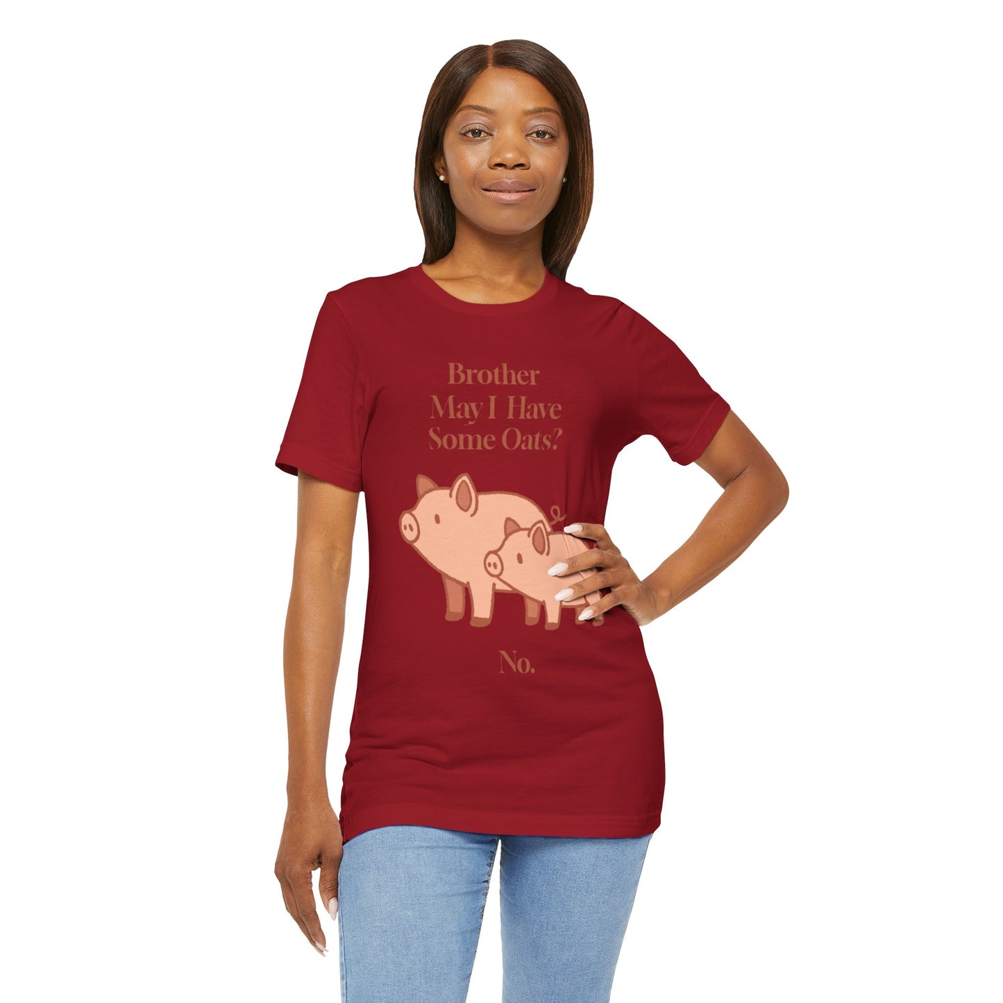 Brother May I Have Some Oats T-Shirt – Funny Viral Pig Meme Tee