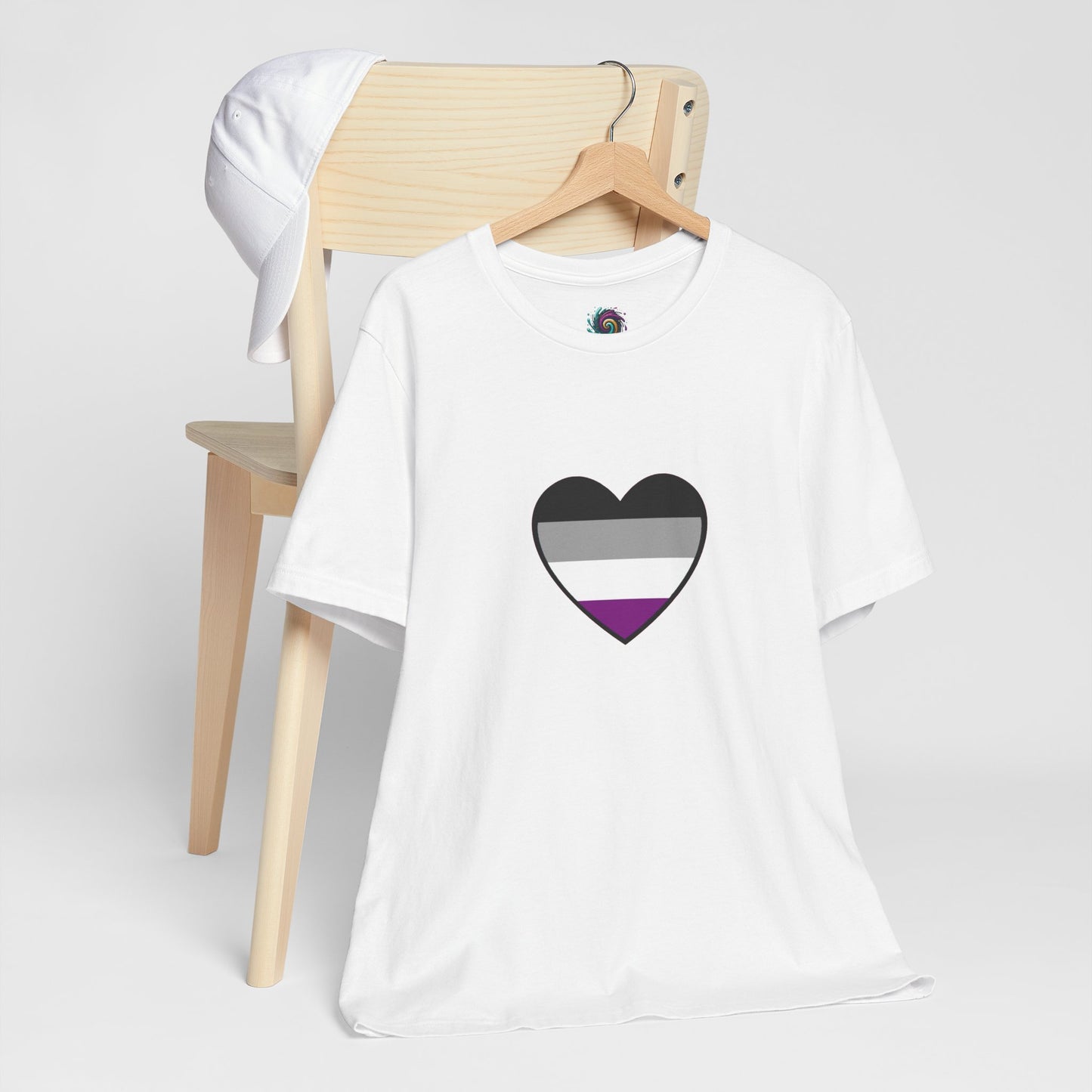 Asexual Pride Flag Heart T-Shirt – Ace Flag LGBTQ+ Graphic Tee - WhimSpin - https://whimspin.com