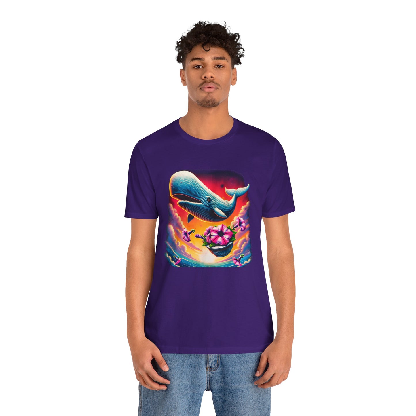 "Oh No, Not Again" Petunias and Whale Funny TShirt – Unisex Tee