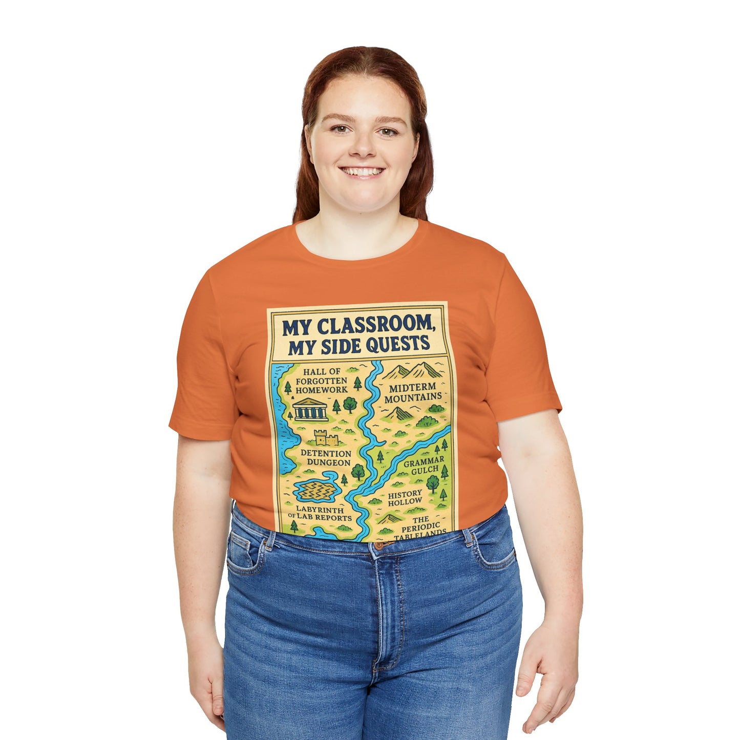 My Classroom, My Side Quests T-Shirt – RPG Map Tee for Teachers