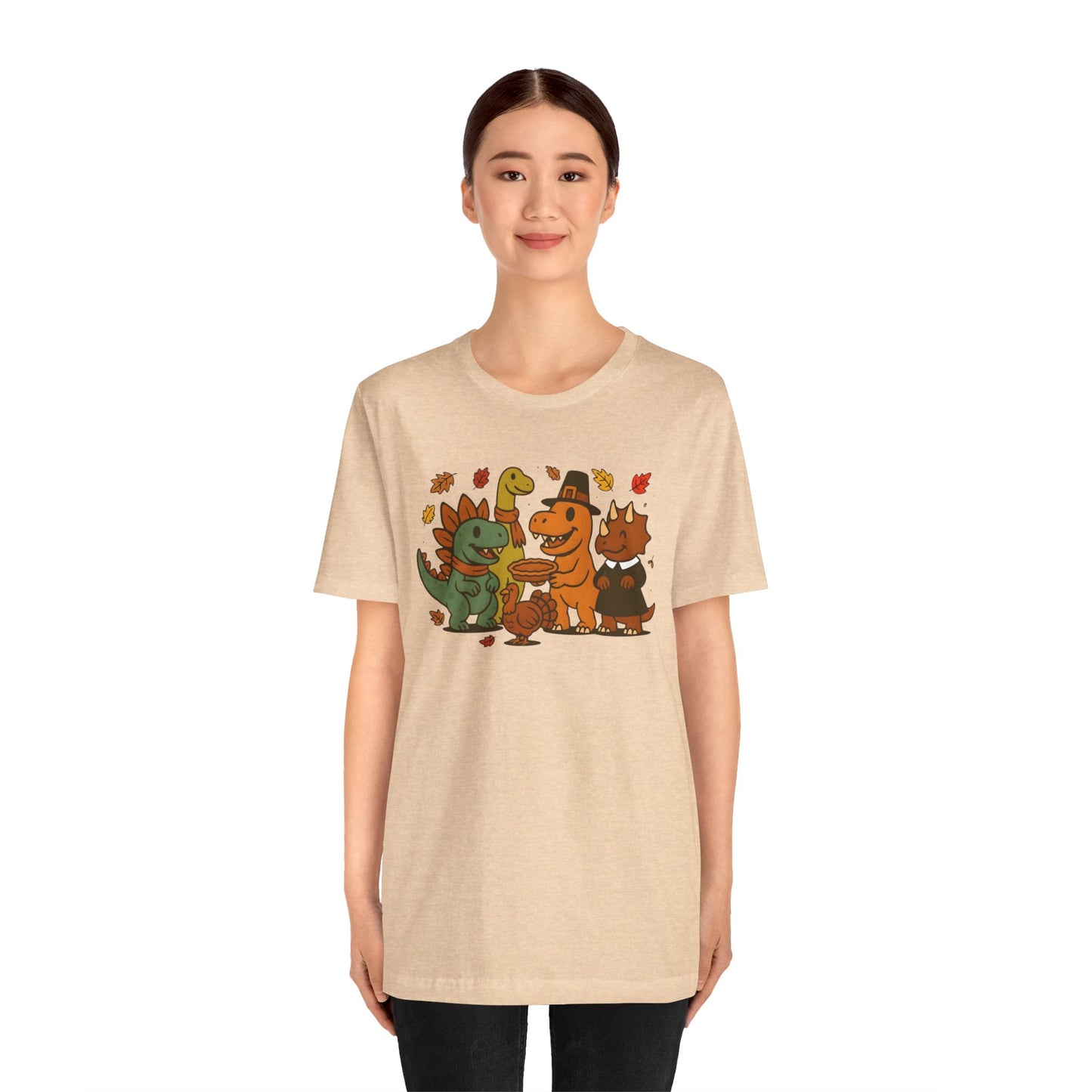 Thanksgiving Dinosaur T-Shirt – Funny Dino Thanksgiving Tee