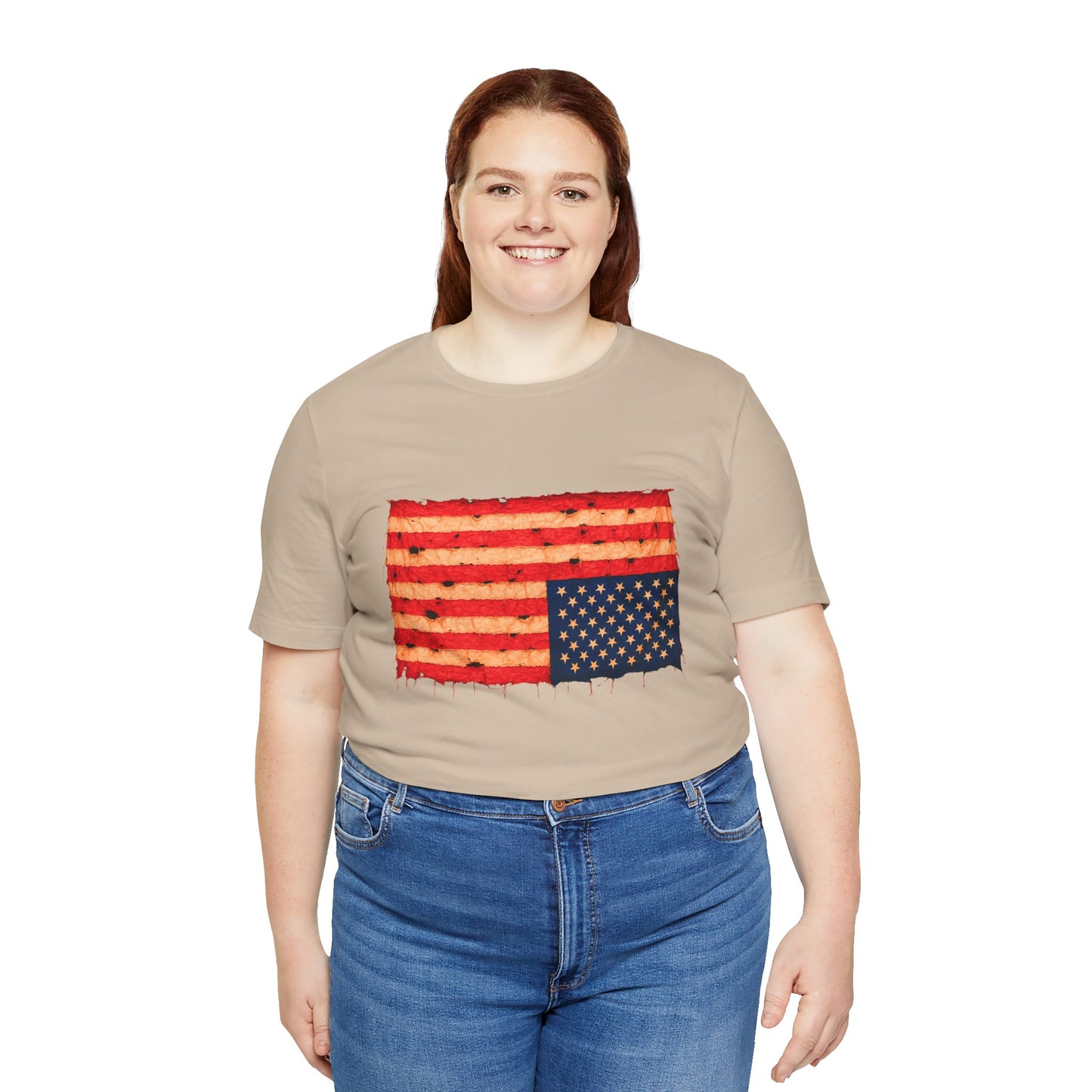Inverted Flag Distress T-Shirt – Symbolic Upside Down Flag Design