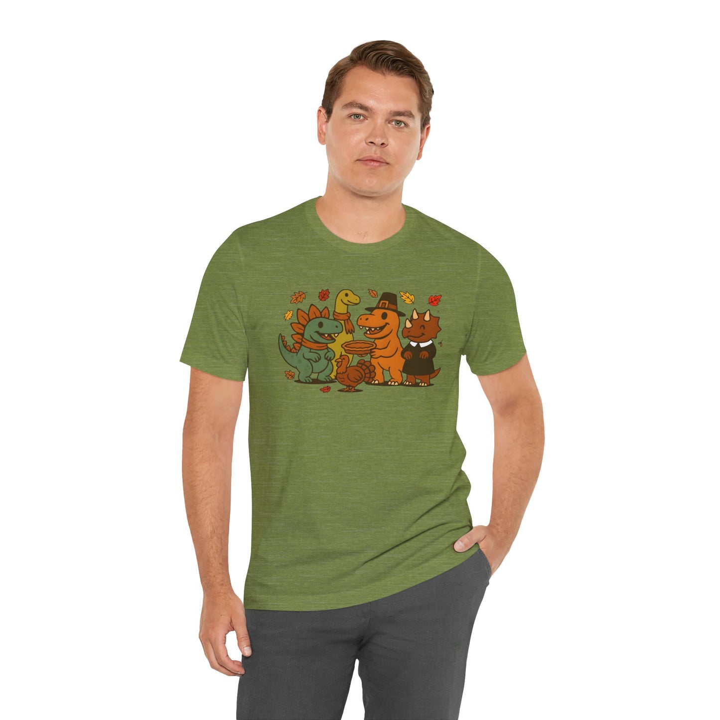 Thanksgiving Dinosaur T-Shirt – Funny Dino Thanksgiving Tee