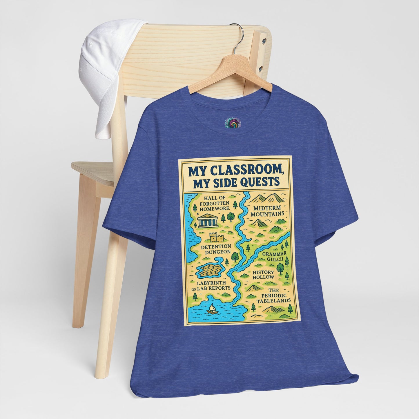 My Classroom, My Side Quests T-Shirt – RPG Map Tee for Teachers