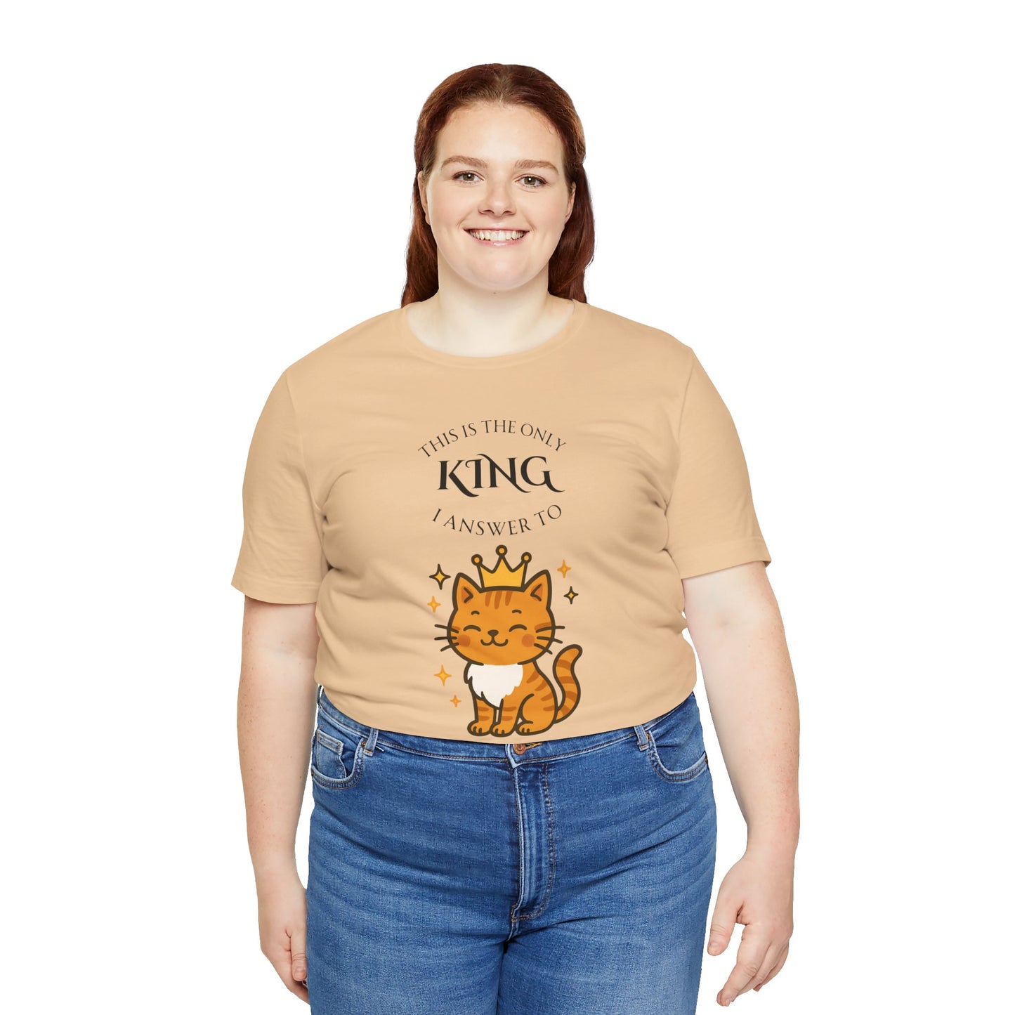"The Only King I Answer To" T-Shirt – Cute Cat Lady Tee - WhimSpin - https://whimspin.com