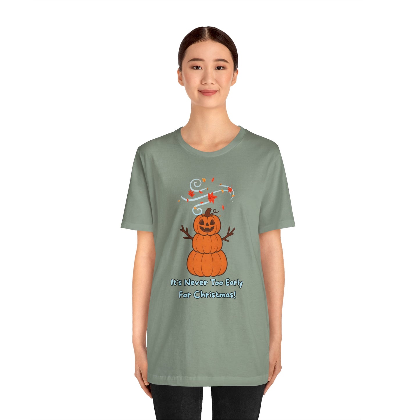 Pumpkin Snowman Shirt – Funny Halloween Christmas Mashup Tee