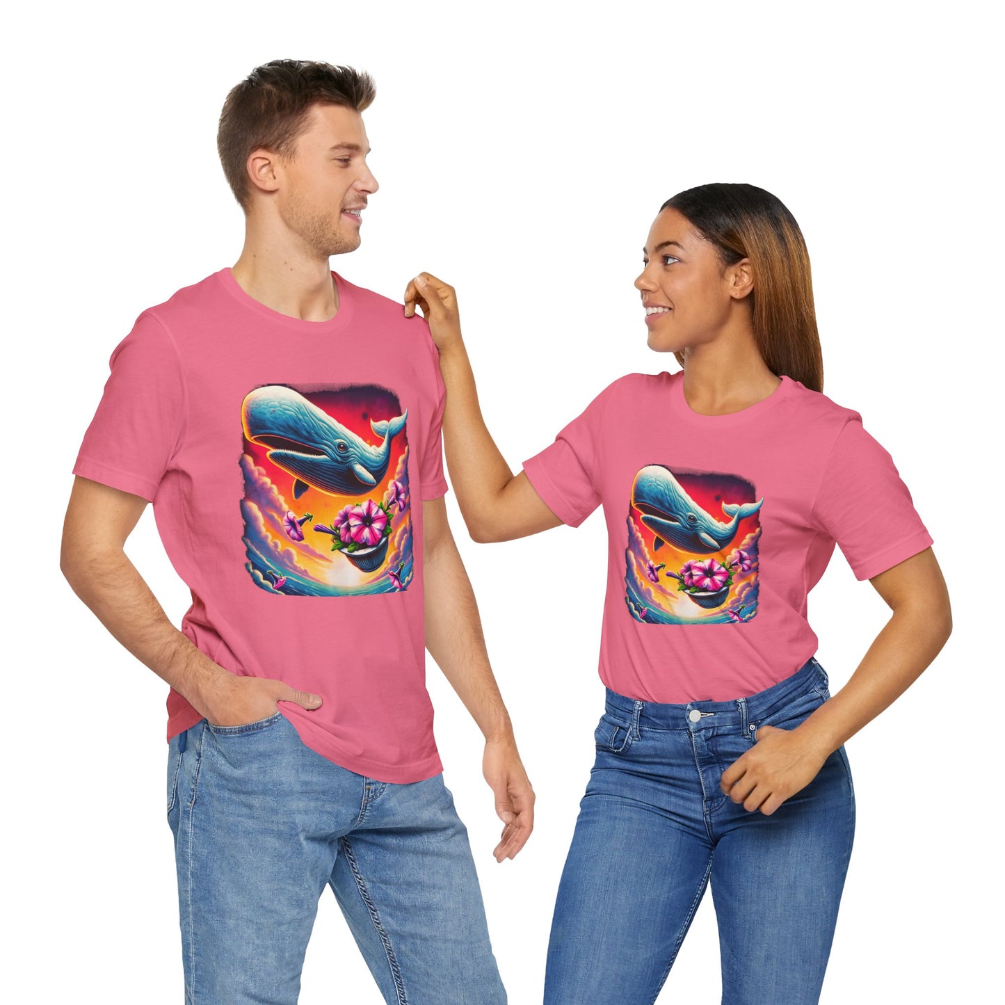 "Oh No, Not Again" Petunias and Whale Funny TShirt – Unisex Tee