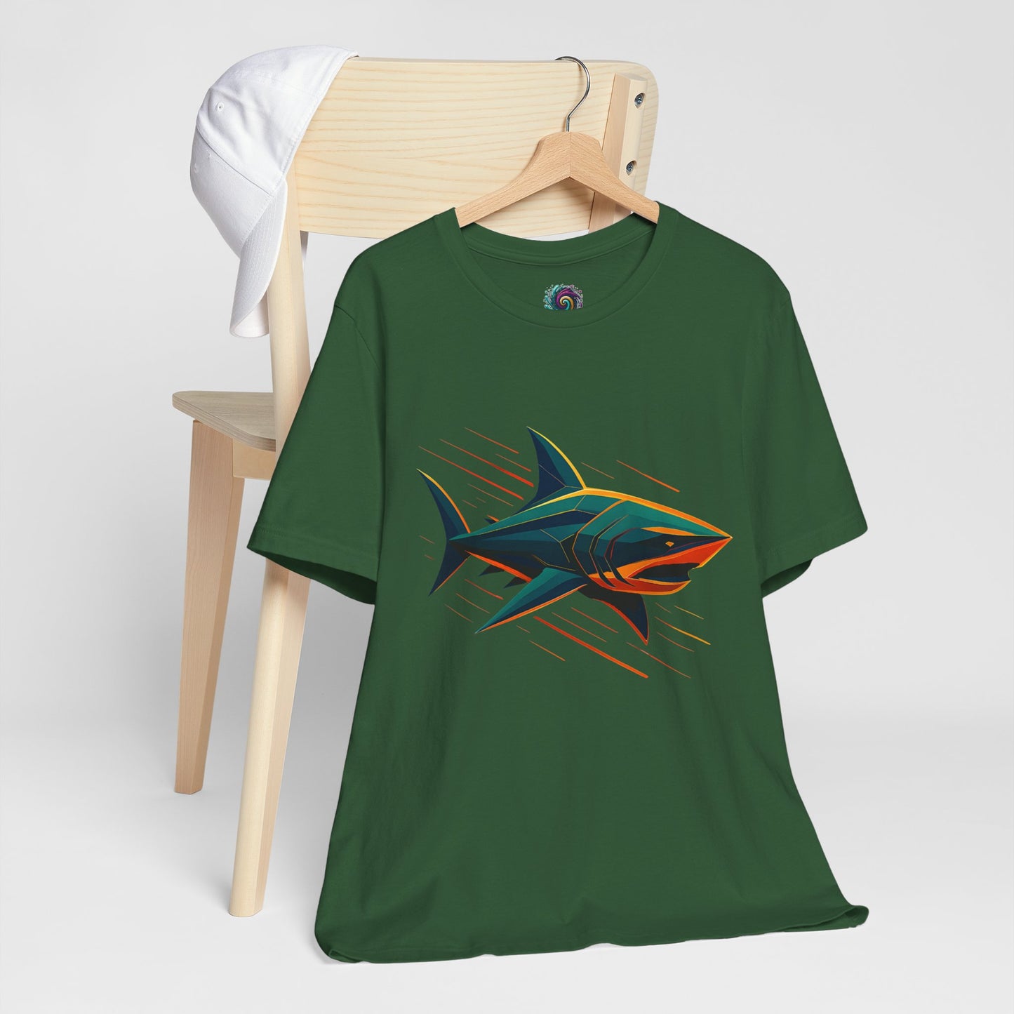 Electric Apex Shark T-Shirt – Bold Ocean Graphic Tee - WhimSpin - https://whimspin.com