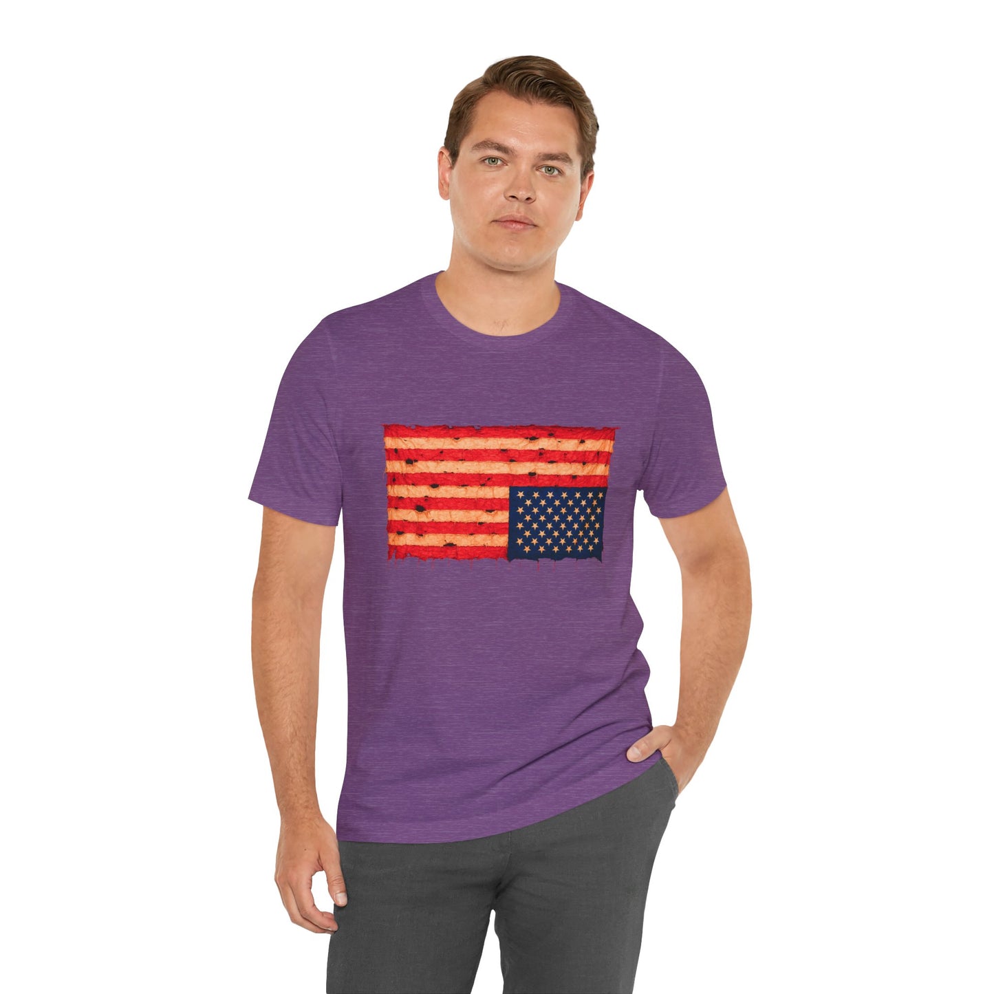 Inverted Flag Distress T-Shirt – Symbolic Upside Down Flag Design