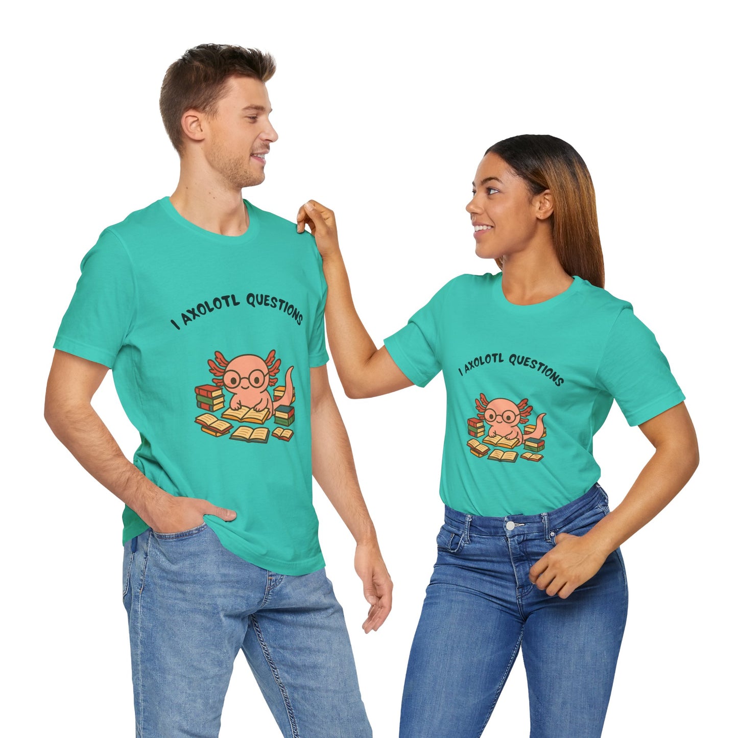 I Axolotl Questions T-Shirt – Funny Curious Axolotl Tee for Book Lovers