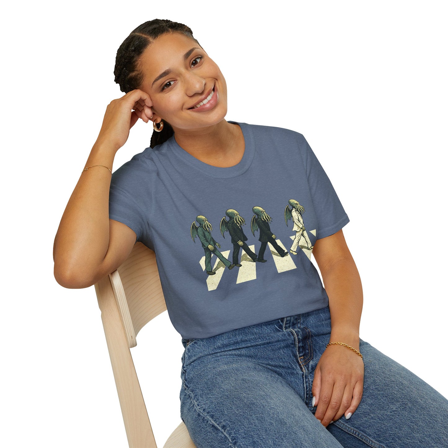 Cthulhu Crossing T-Shirt – Beatles Abbey Road Parody Tee | WhimSpin - WhimSpin - https://whimspin.com