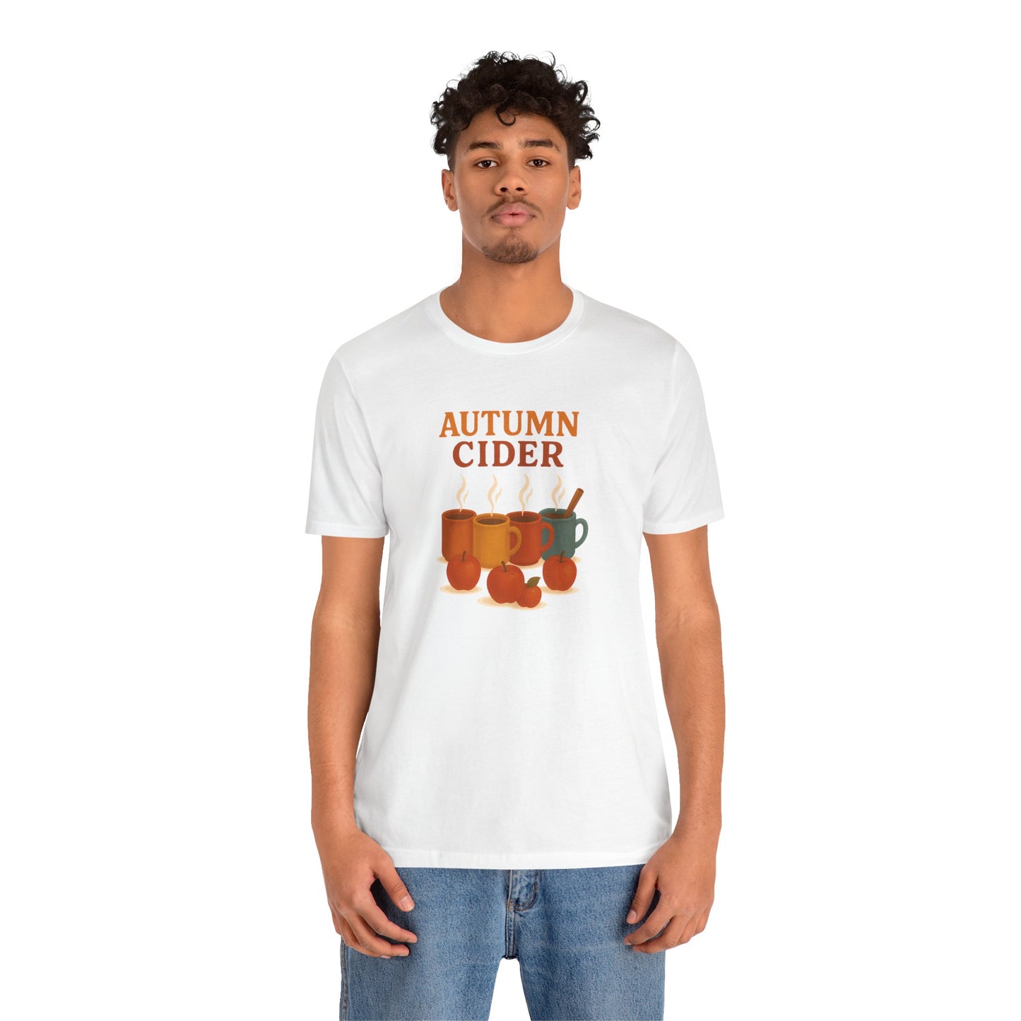 Autumn Cider T-Shirt – Cozy Fall Graphic Tee with Steaming Mugs