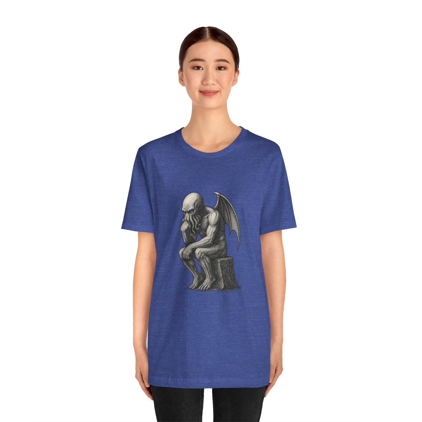 Cthulhu The Thinker Tee – Lovecraftian Parody Shirt