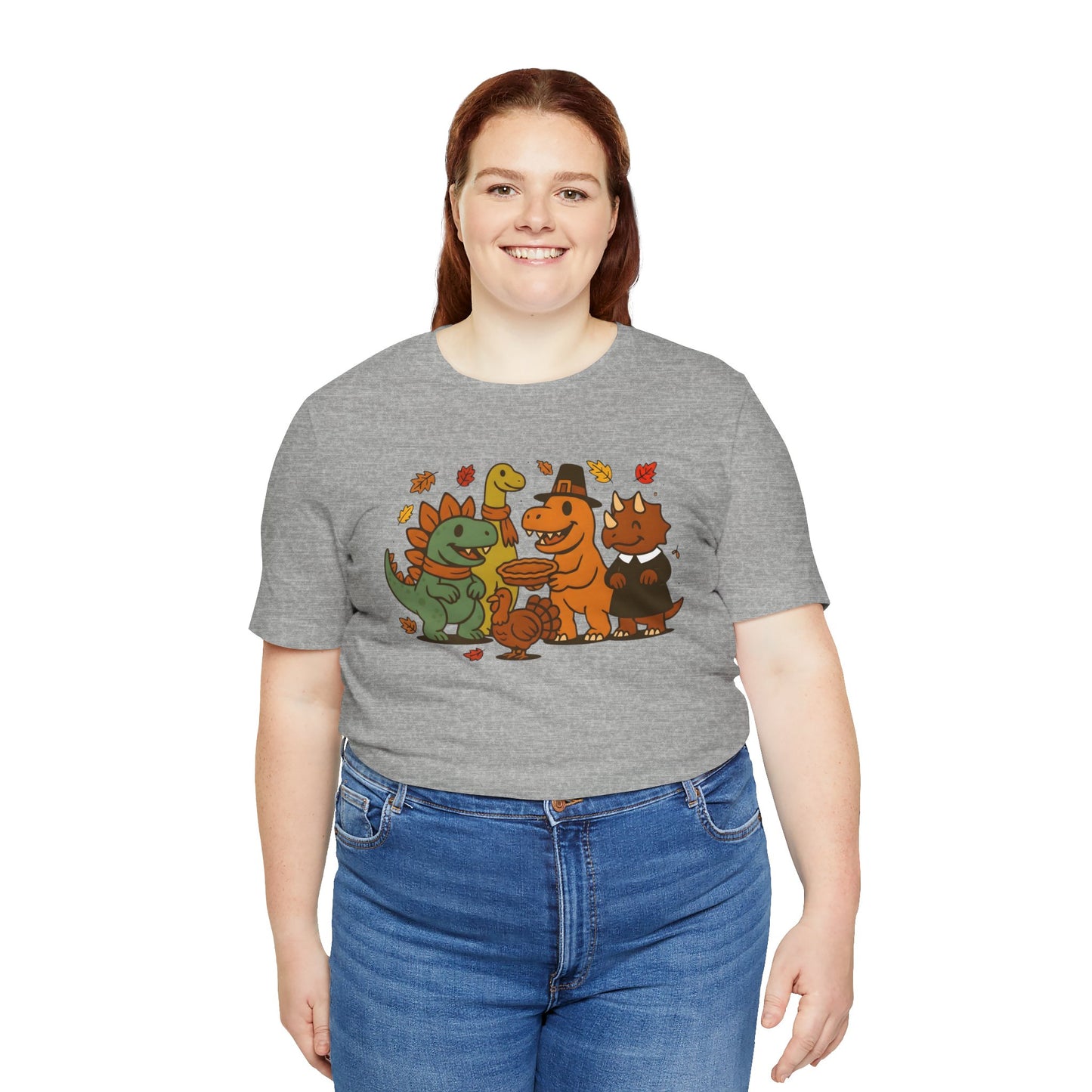 Thanksgiving Dinosaur T-Shirt – Funny Dino Thanksgiving Tee