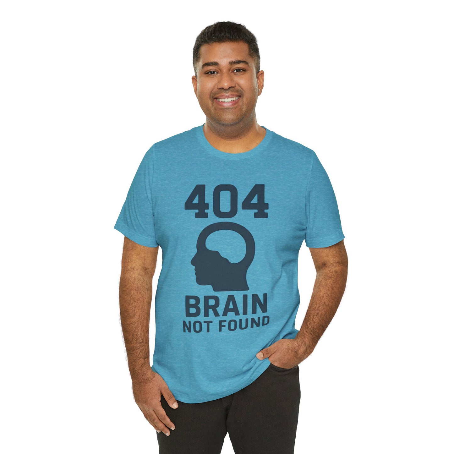 404 Brain Not Found T-Shirt – Techie Humor for Nerds & Geeks