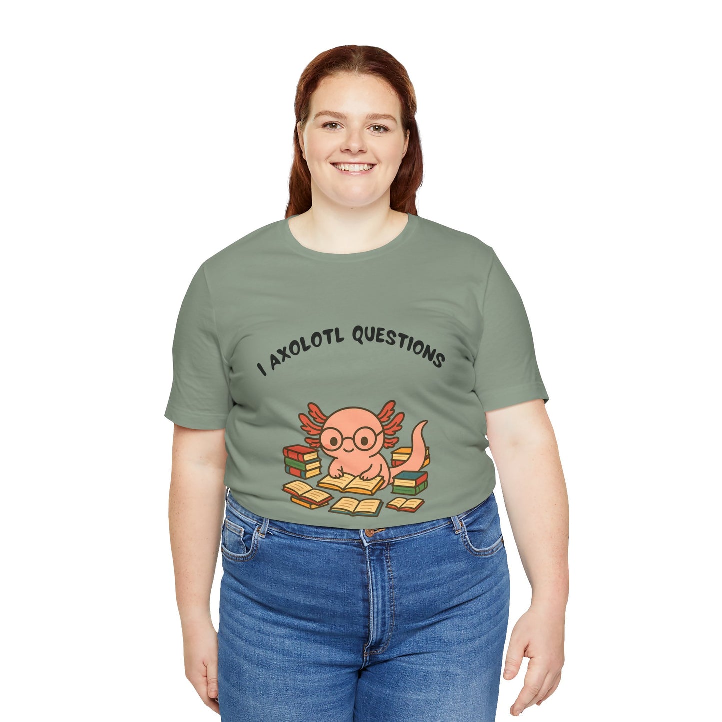 I Axolotl Questions T-Shirt – Funny Curious Axolotl Tee for Book Lovers