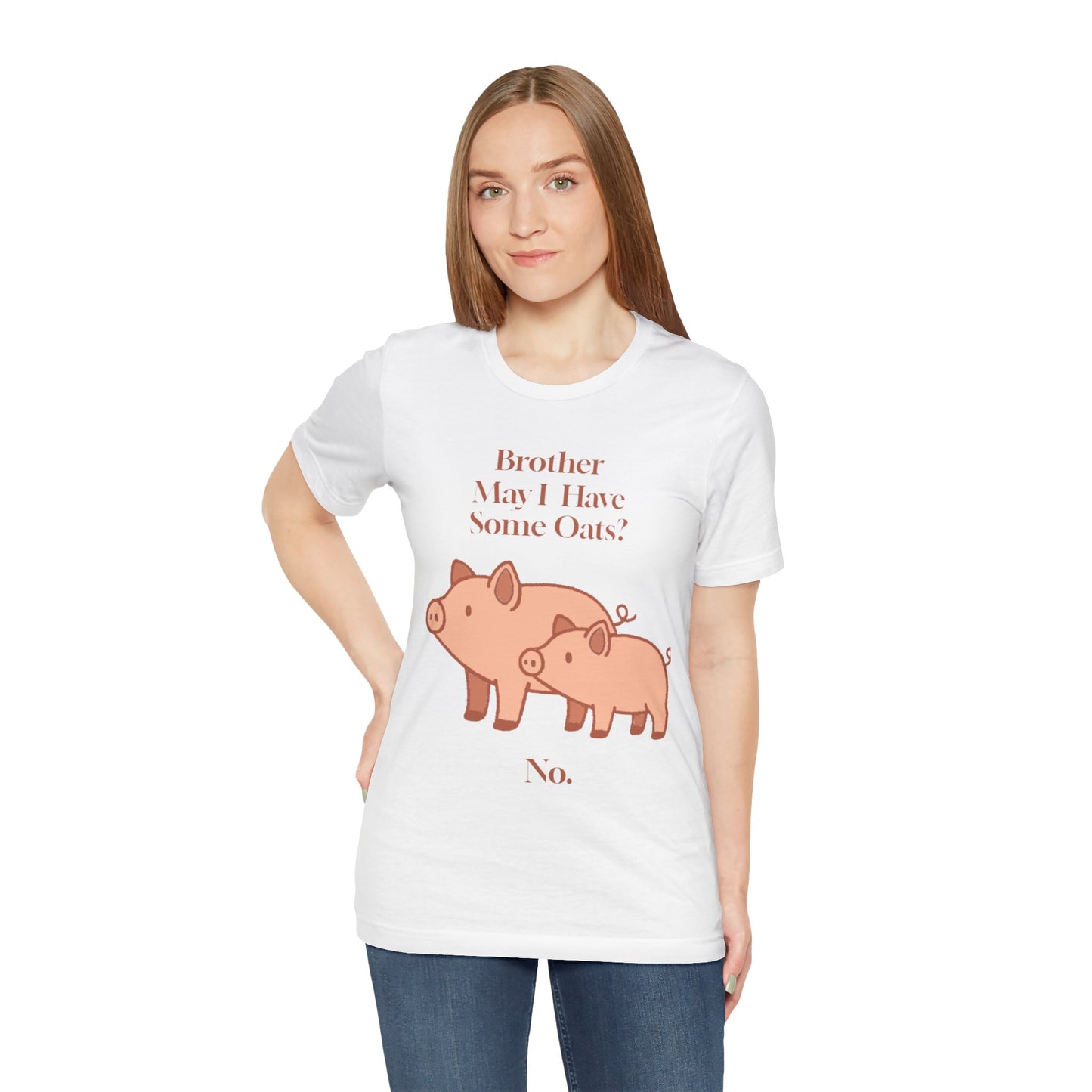 Brother May I Have Some Oats T-Shirt – Funny Viral Pig Meme Tee