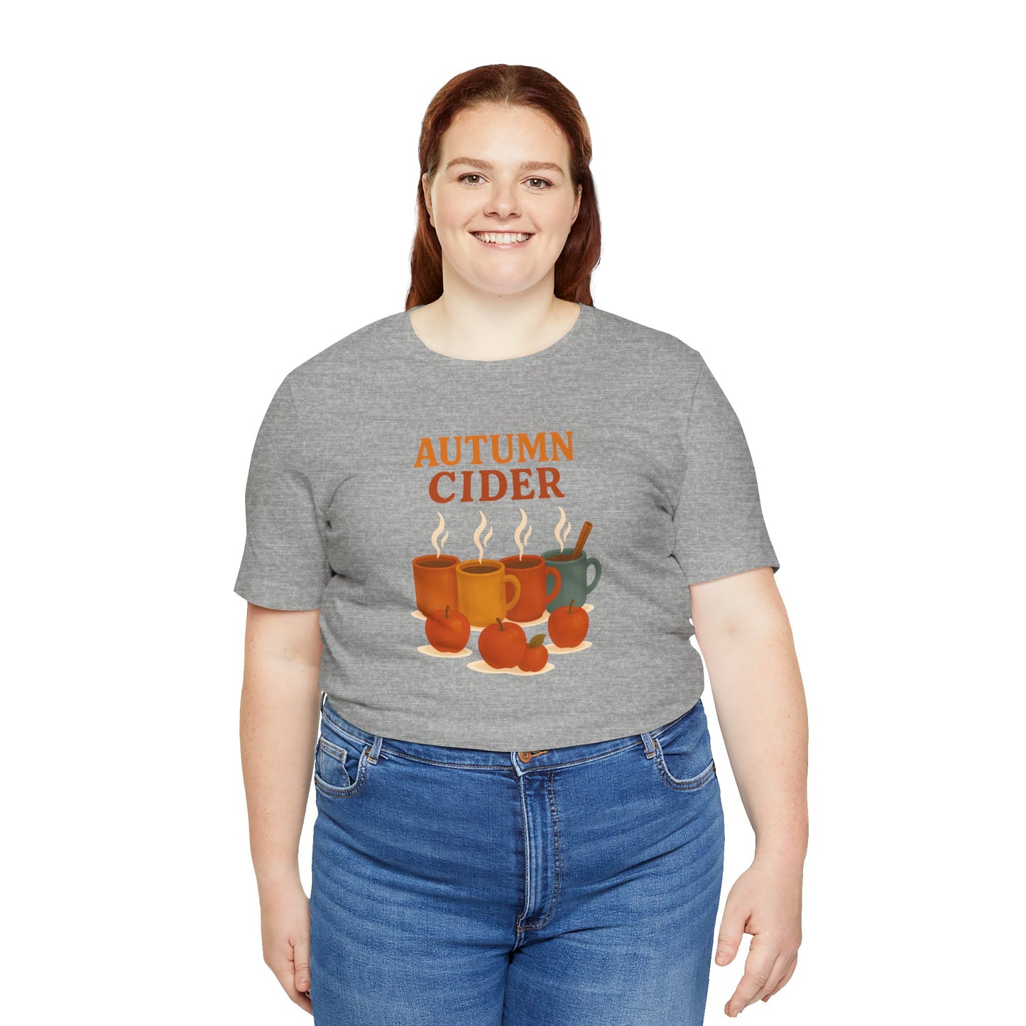 Autumn Cider T-Shirt – Cozy Fall Graphic Tee with Steaming Mugs