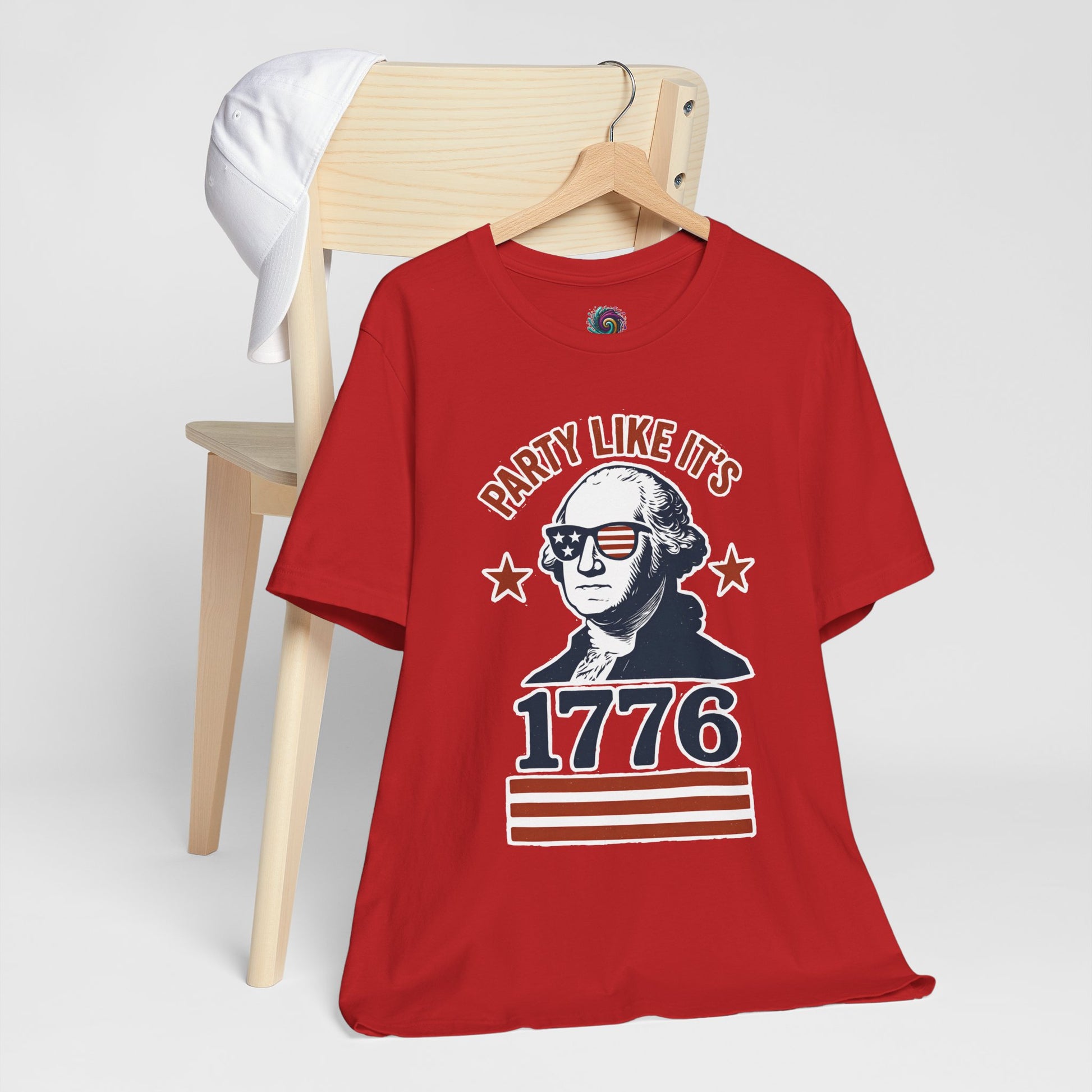 Party Like It's 1776 T-Shirt – Funny 4th of July Tee with George Washington Graphic - WhimSpin - https://whimspin.com