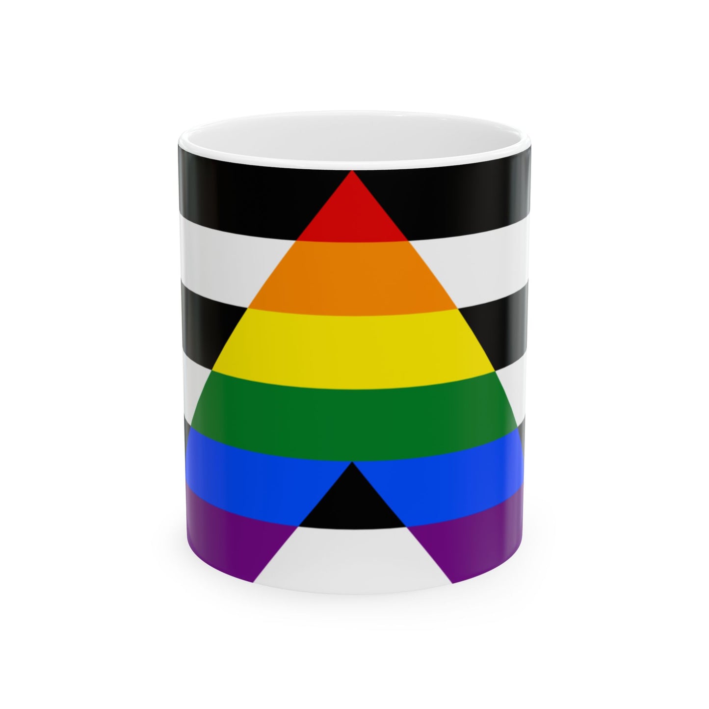 Straight Ally Pride Flag Mug – Rainbow “A” Coffee Cup