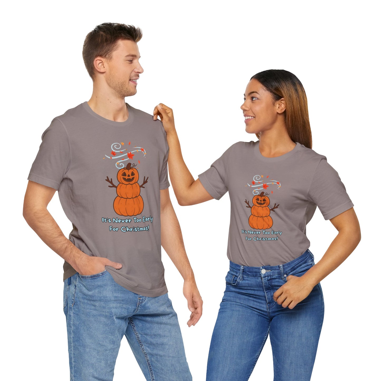 Pumpkin Snowman Shirt – Funny Halloween Christmas Mashup Tee