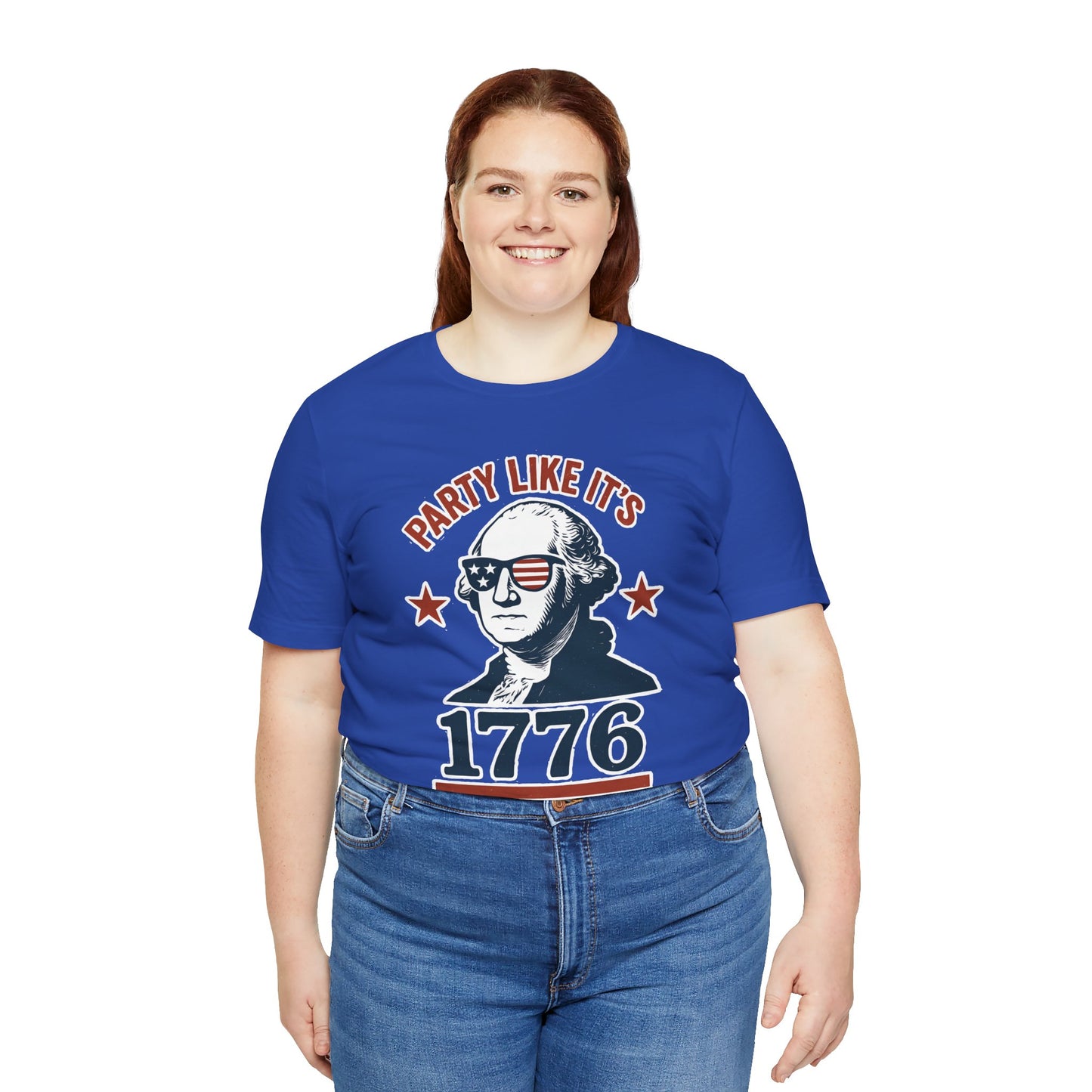 Party Like It's 1776 T-Shirt – Funny 4th of July Tee with George Washington Graphic - WhimSpin - https://whimspin.com