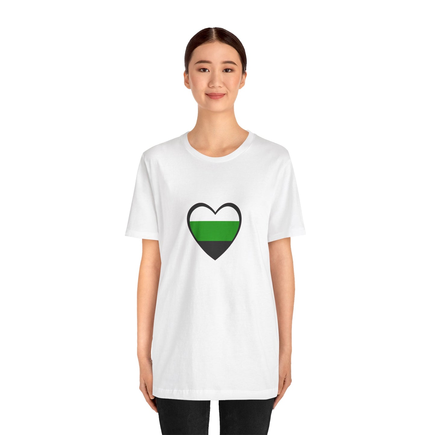 Neutrois Pride Flag Heart T-Shirt – Minimalist Gender Identity Tee