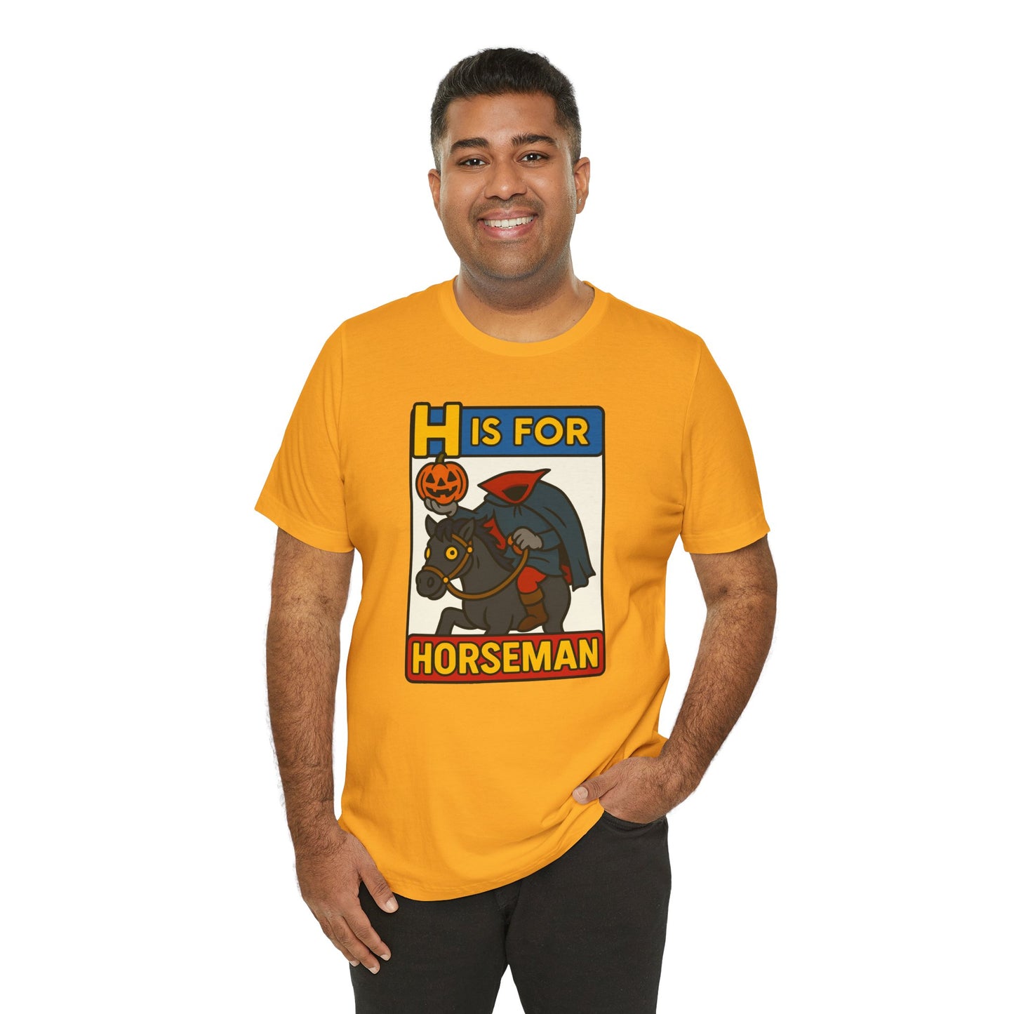 H Is for Horseman Shirt – Headless Horseman Halloween Tee