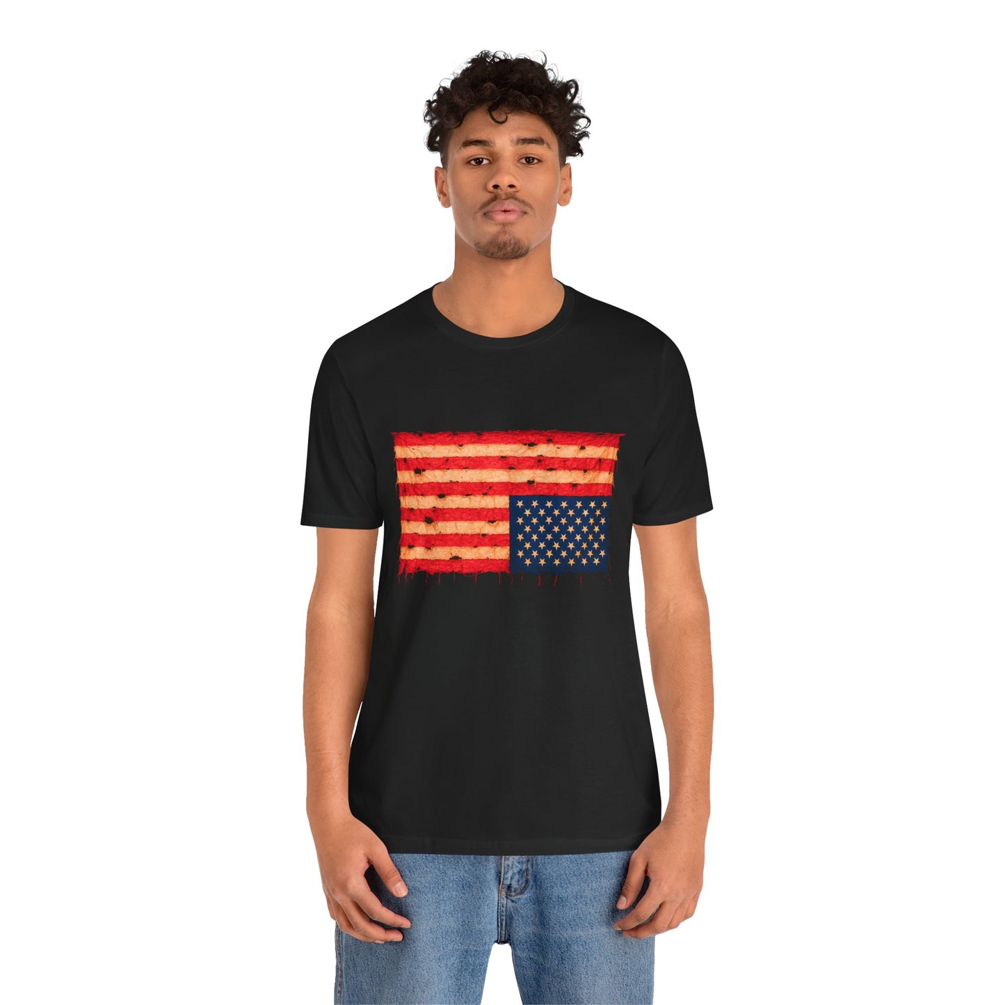 Inverted Flag Distress T-Shirt – Symbolic Upside Down Flag Design
