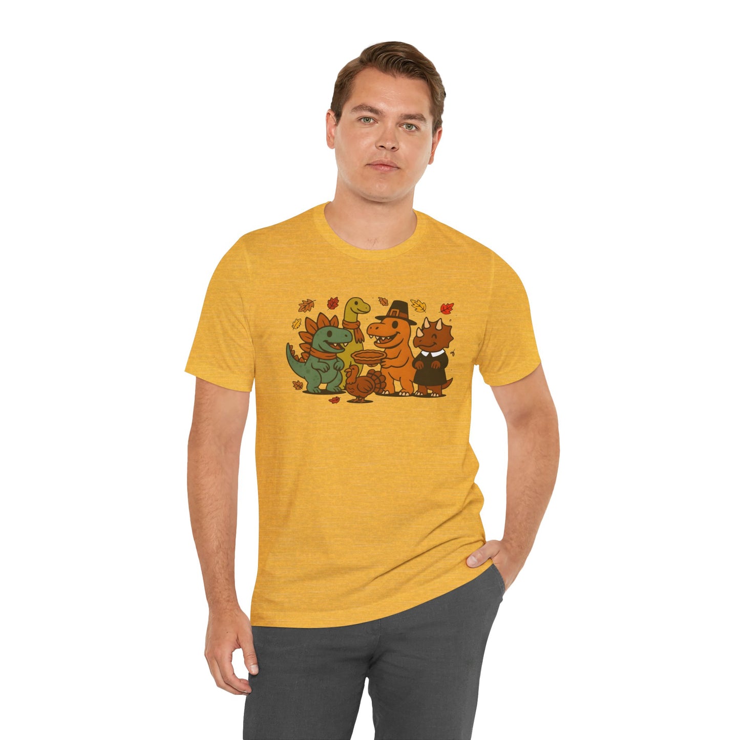 Thanksgiving Dinosaur T-Shirt – Funny Dino Thanksgiving Tee