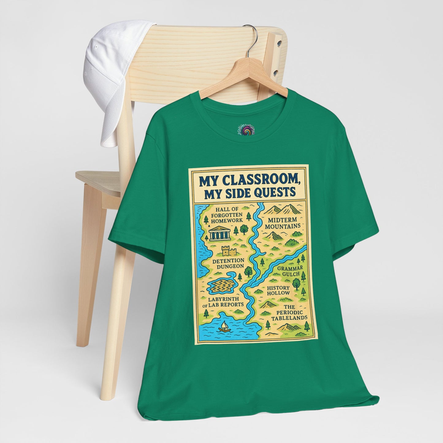 My Classroom, My Side Quests T-Shirt – RPG Map Tee for Teachers