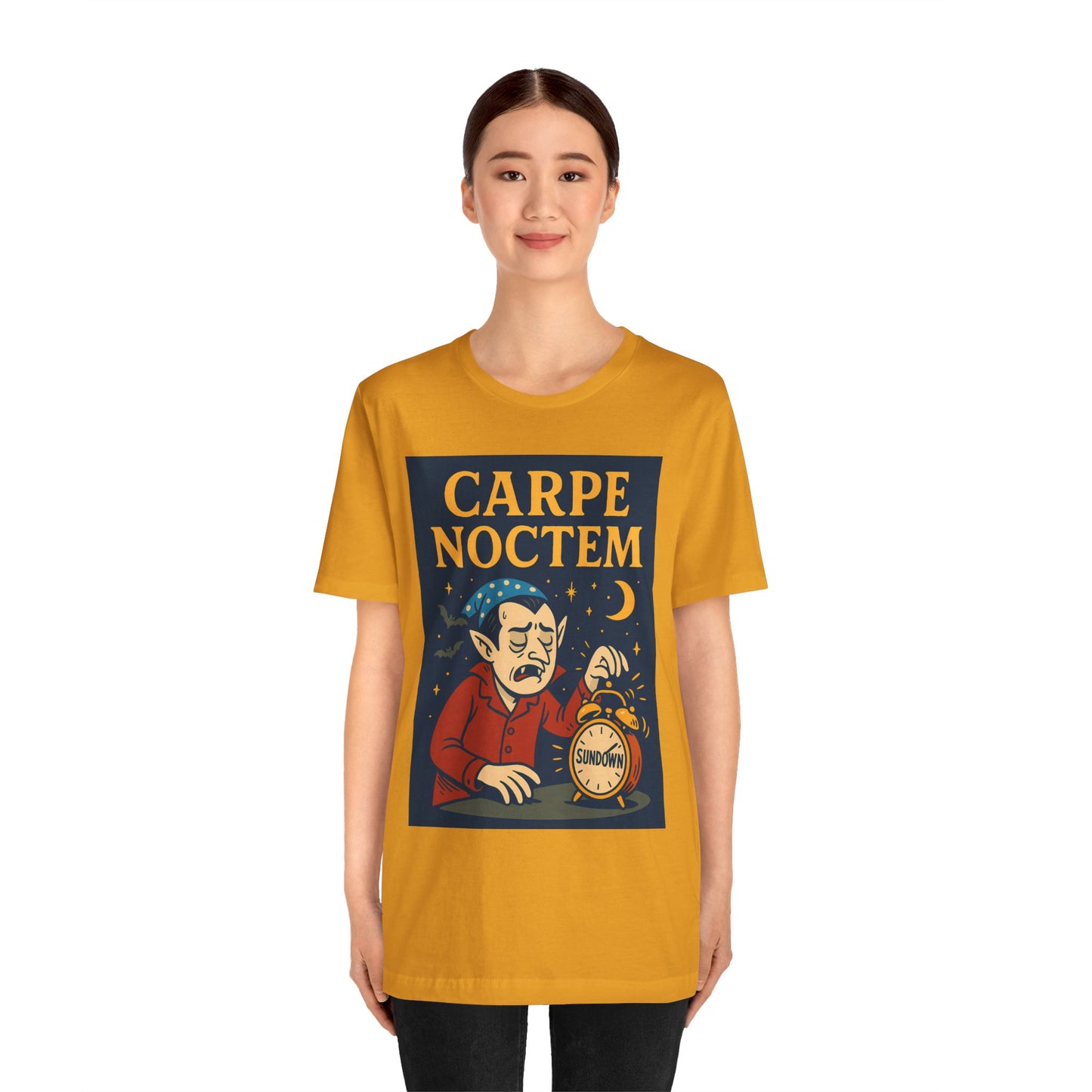 Carpe Noctem Vampire T-Shirt – Funny Halloween Tee for Night Owls